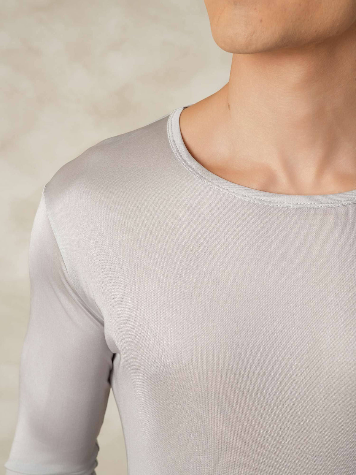 Ropa Interior De Hombre De Manga Larga De Jersey De Seda
