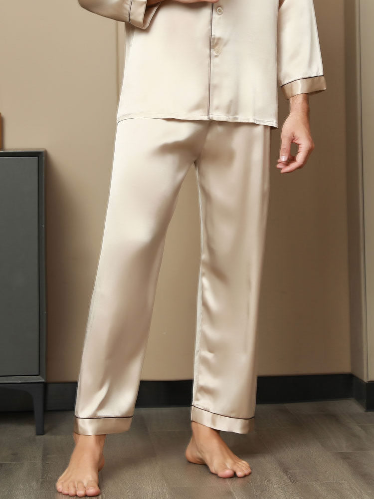 Seda Pura Casual Dormir Pantalones