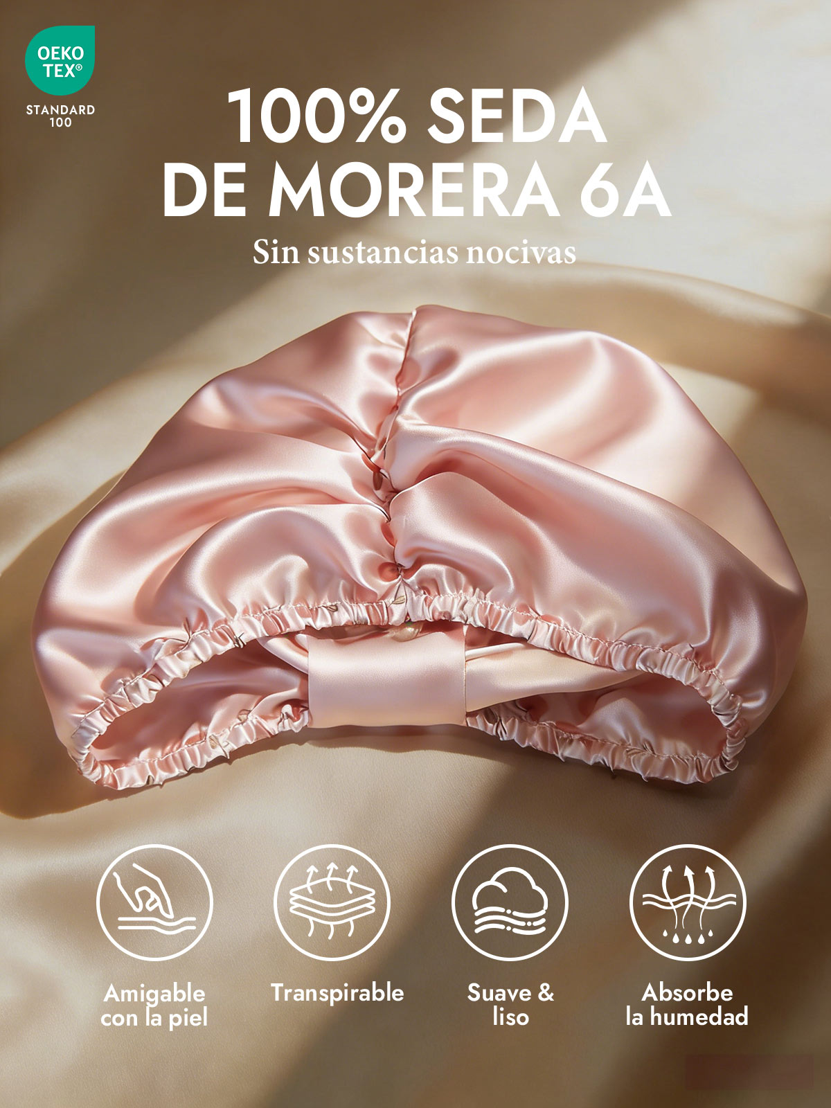 Gorro Turbante de Seda Pura