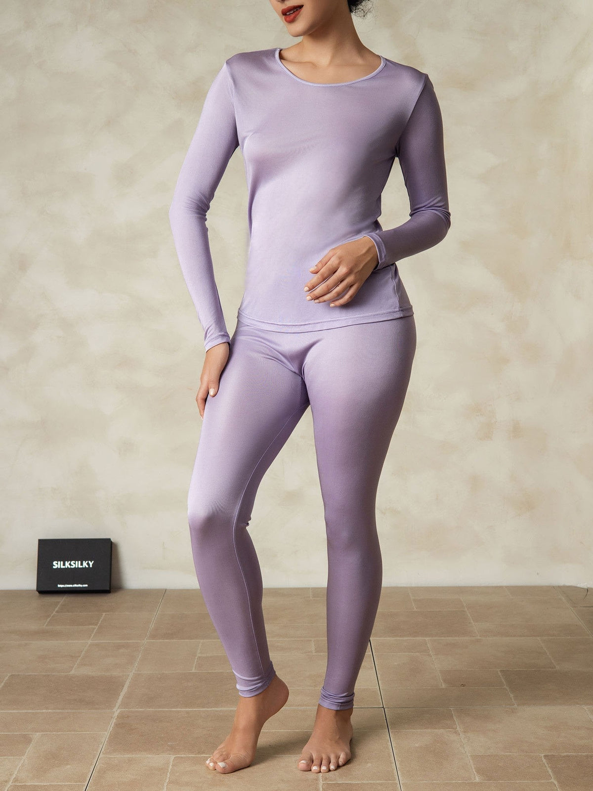Ropa Interior De Mujer De Manga Larga De Jersey De Seda