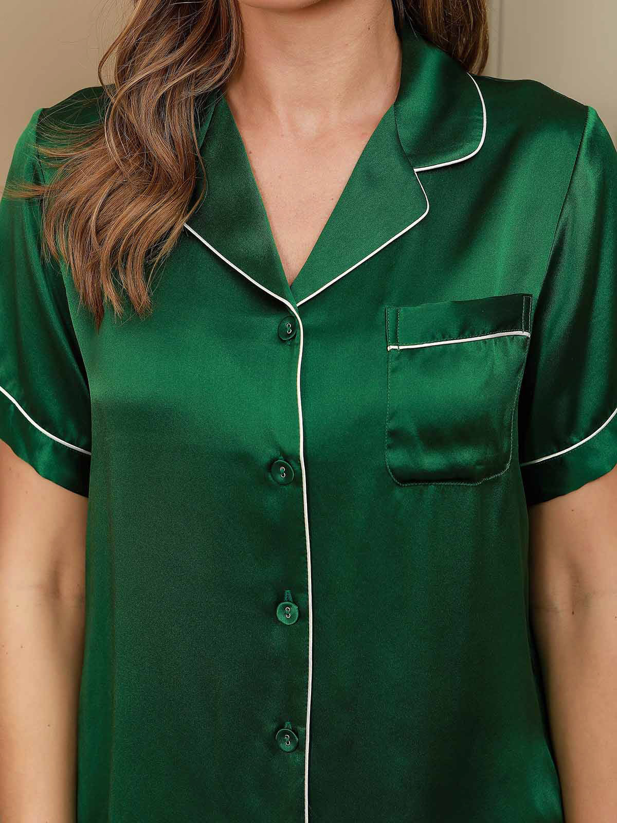 Conjunto Pijama Corto Seda Pura 2 Piezas