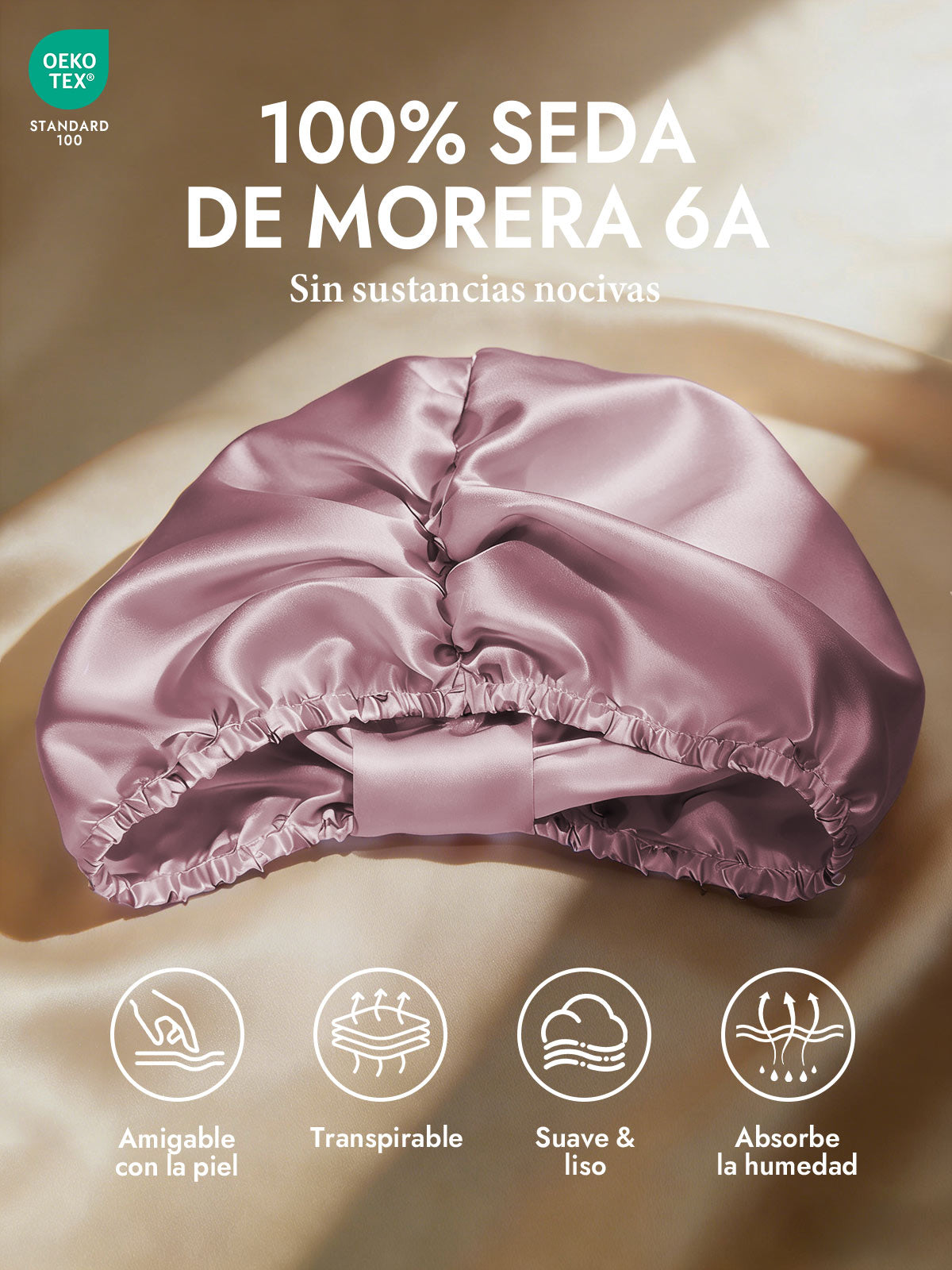 Gorro Turbante de Seda Pura