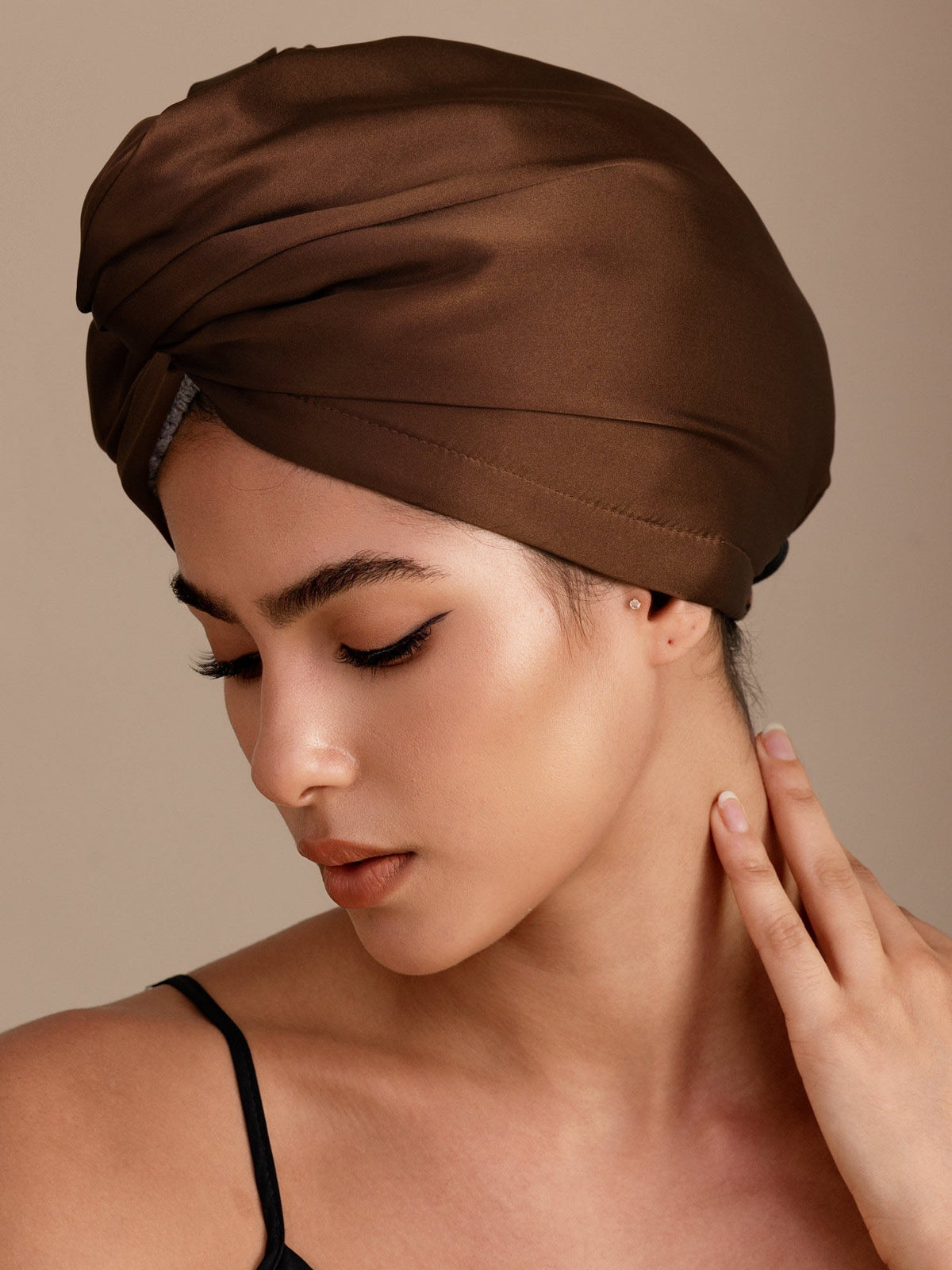100% Seda de Mora Toalla Turbante Bifásica para el Cabello – Secado Rápido, Anti-Frizz & Suave con el Cabello
