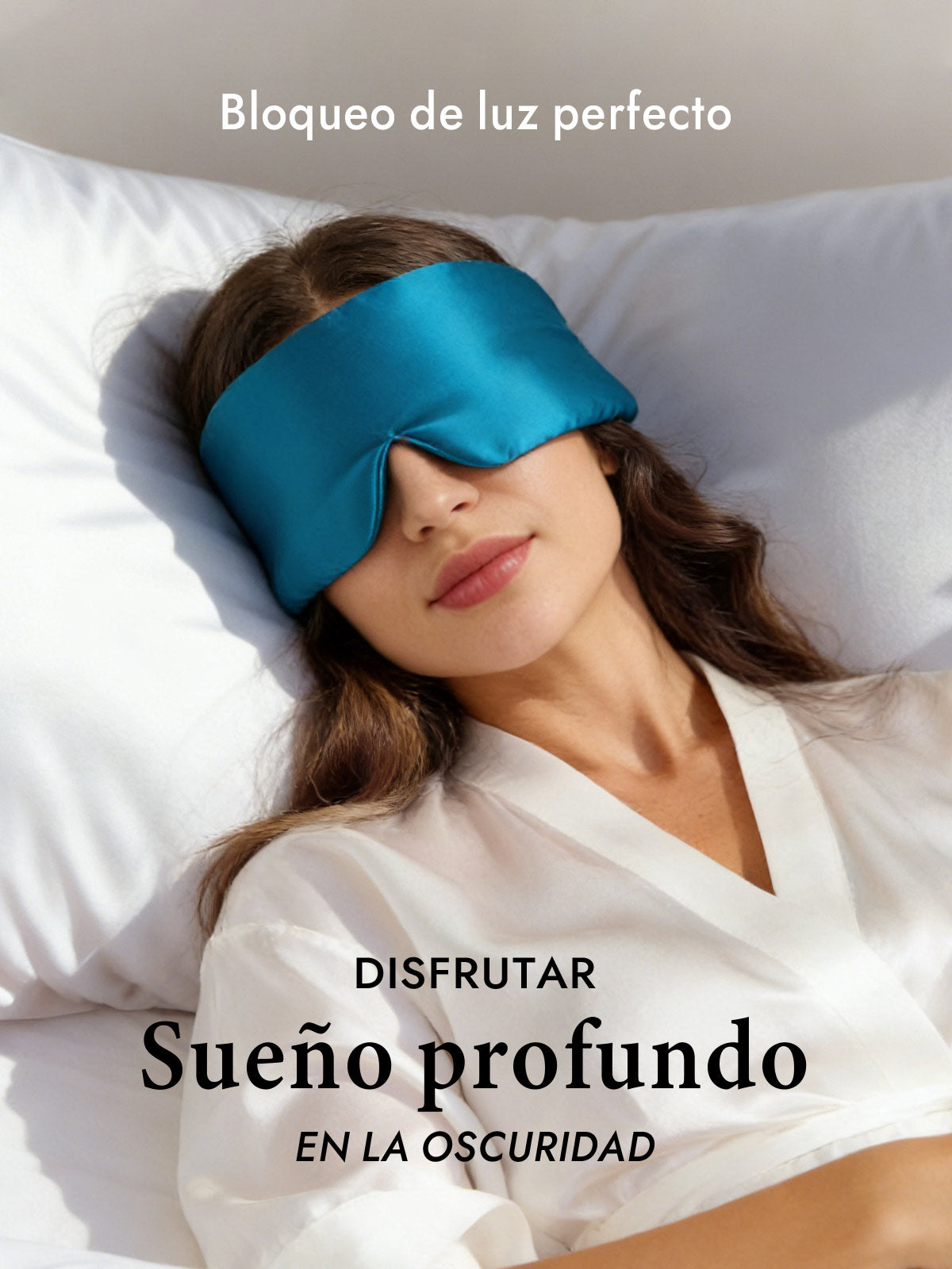 Elegante antifaz para dormir de seda de una pieza