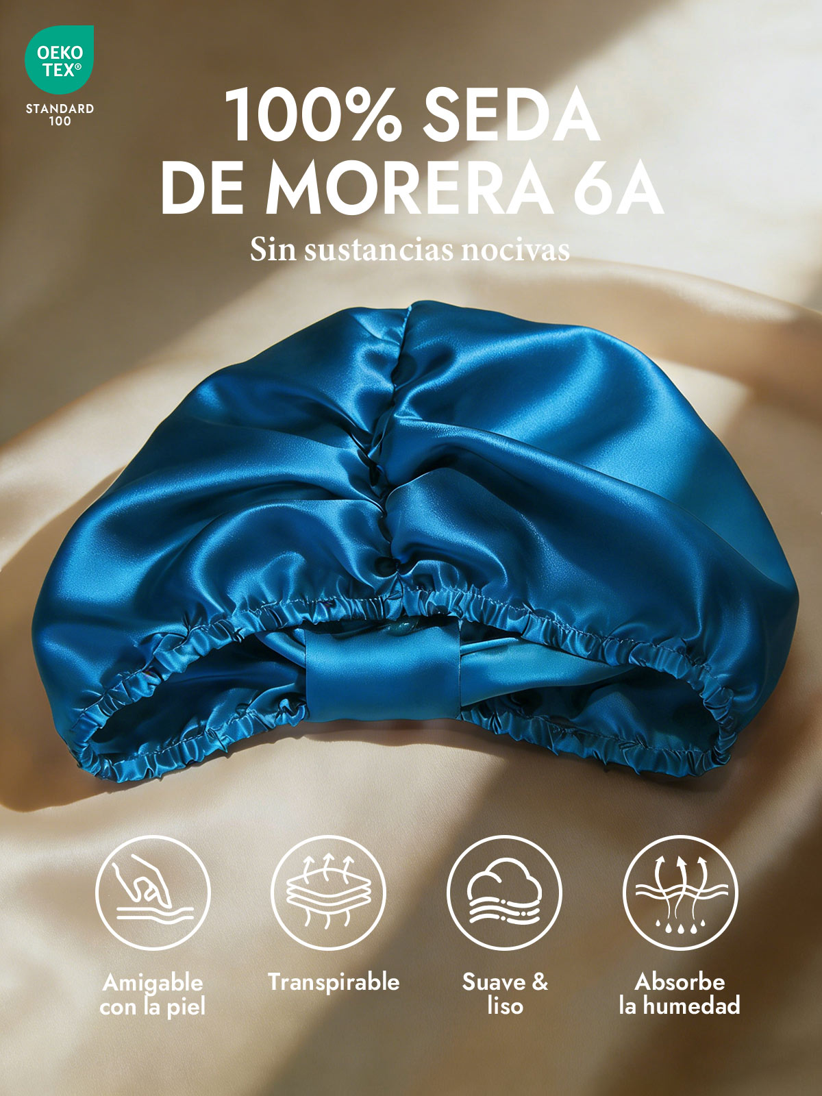 Gorro Turbante de Seda Pura
