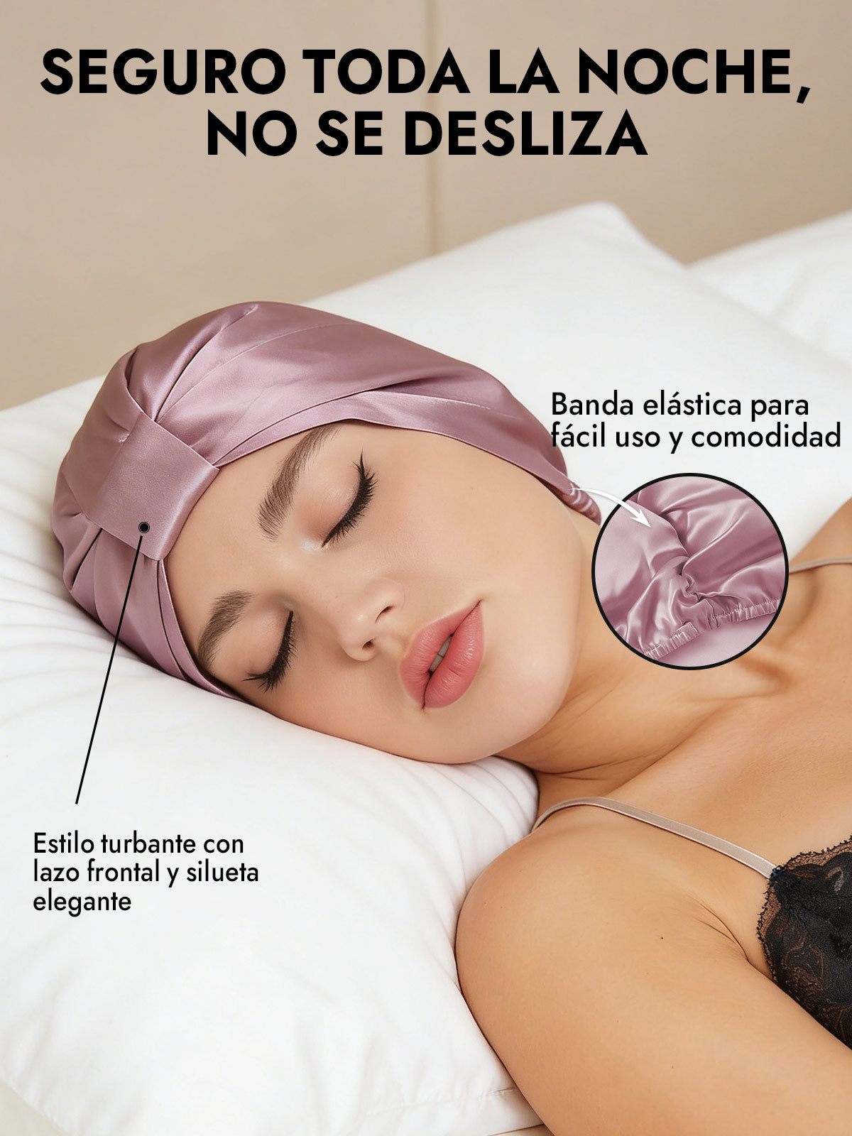 Gorro Turbante de Seda Pura