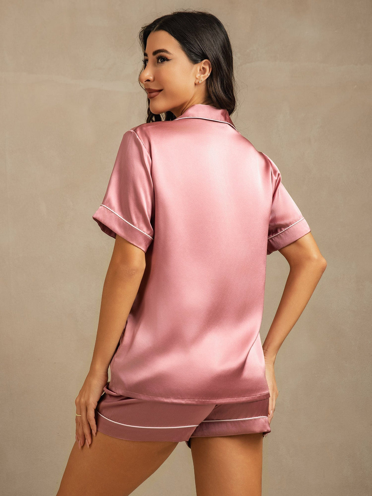 Conjunto Pijama Corto Seda Pura 2 Piezas