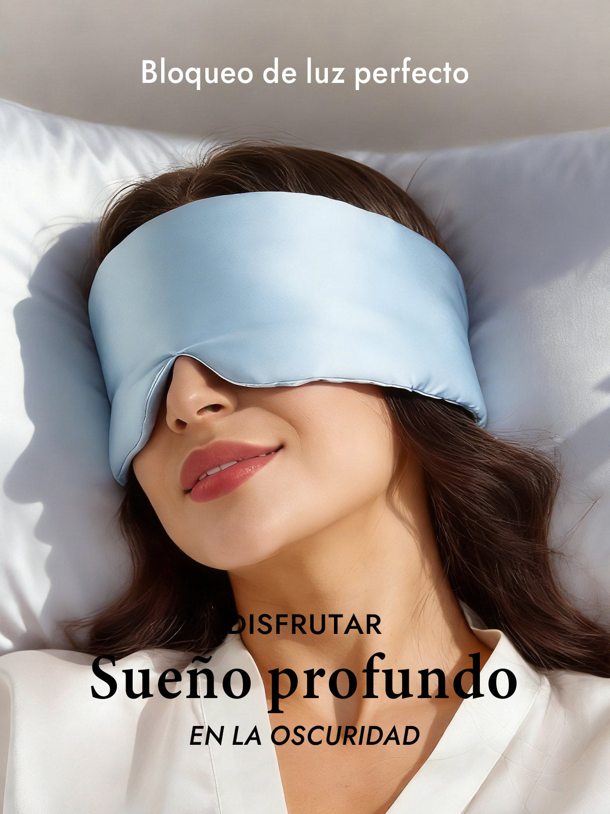Elegante antifaz para dormir de seda de una pieza