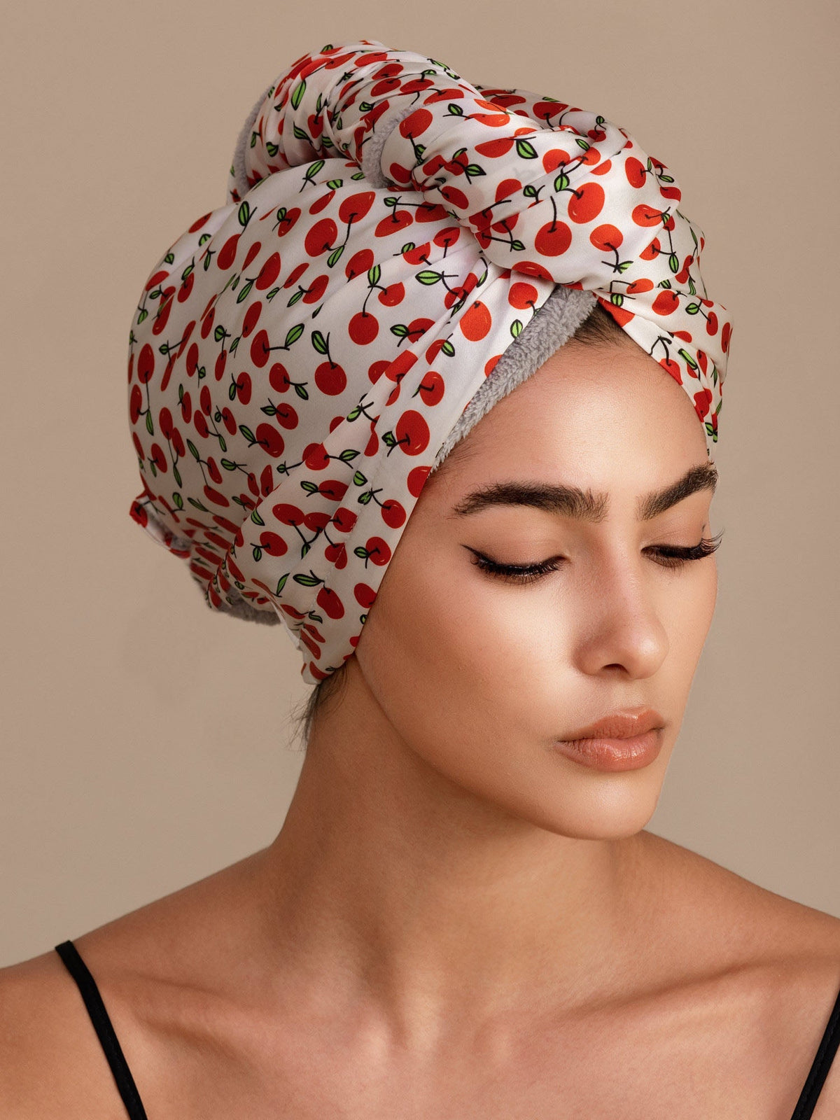 100% Seda de Mora Toalla Turbante Bifásica para el Cabello – Secado Rápido, Anti-Frizz & Suave con el Cabello
