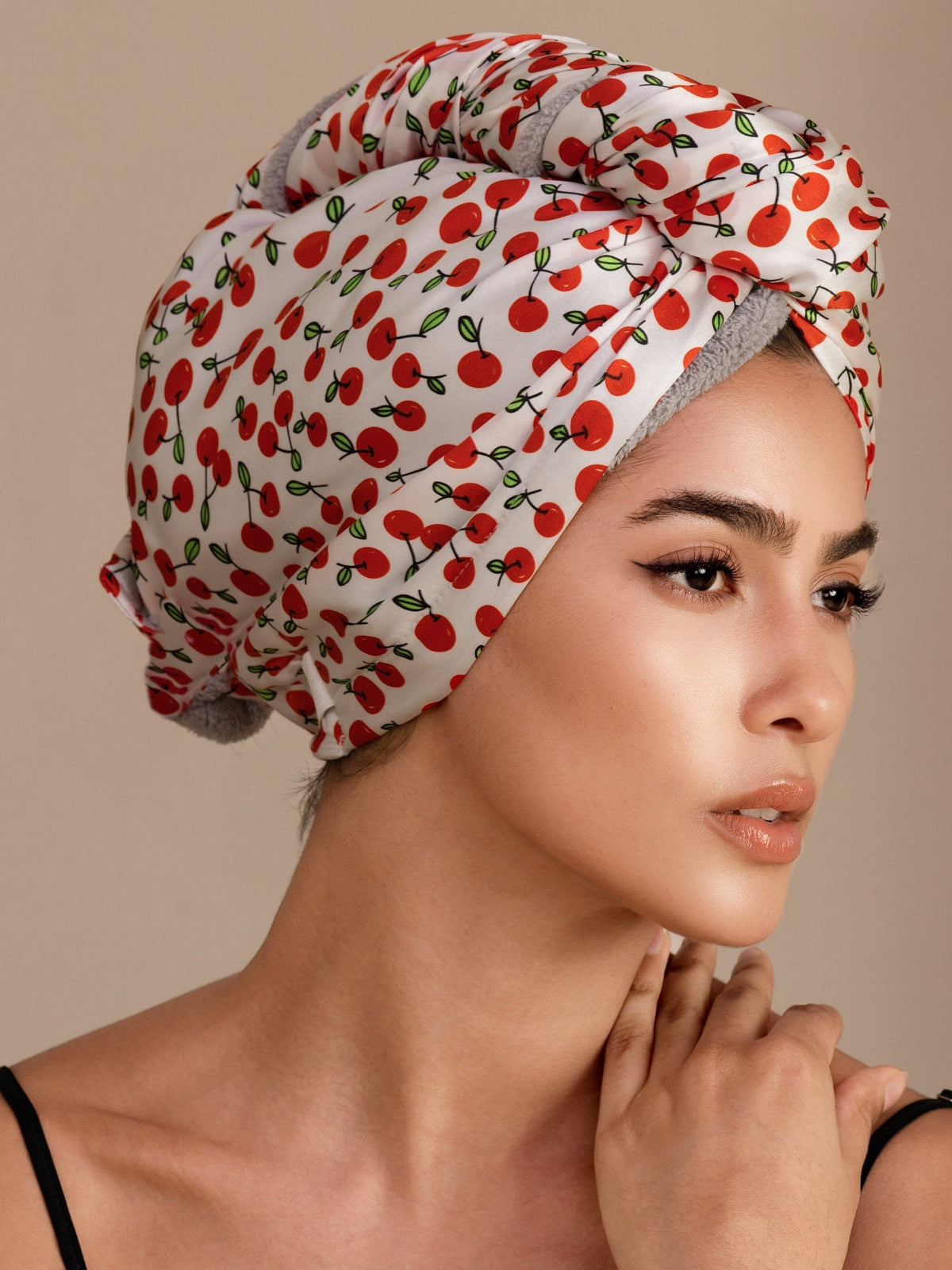 100% Seda de Mora Toalla Turbante Bifásica para el Cabello – Secado Rápido, Anti-Frizz & Suave con el Cabello