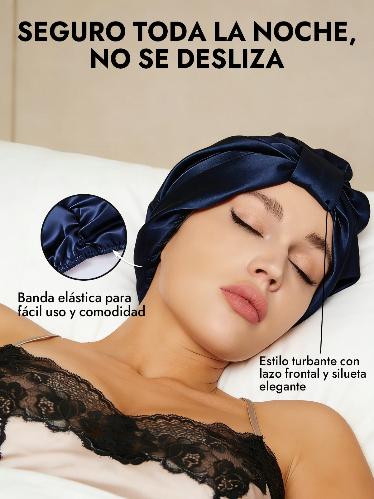 Gorro Turbante de Seda Pura