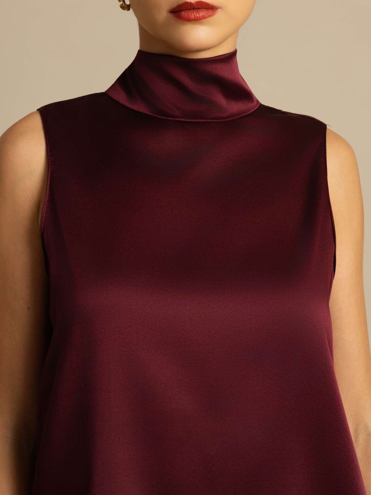 19Momme Seda Lazo Cuello Blusas