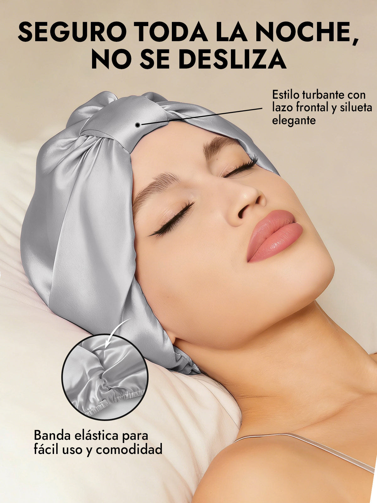 Gorro Turbante de Seda Pura