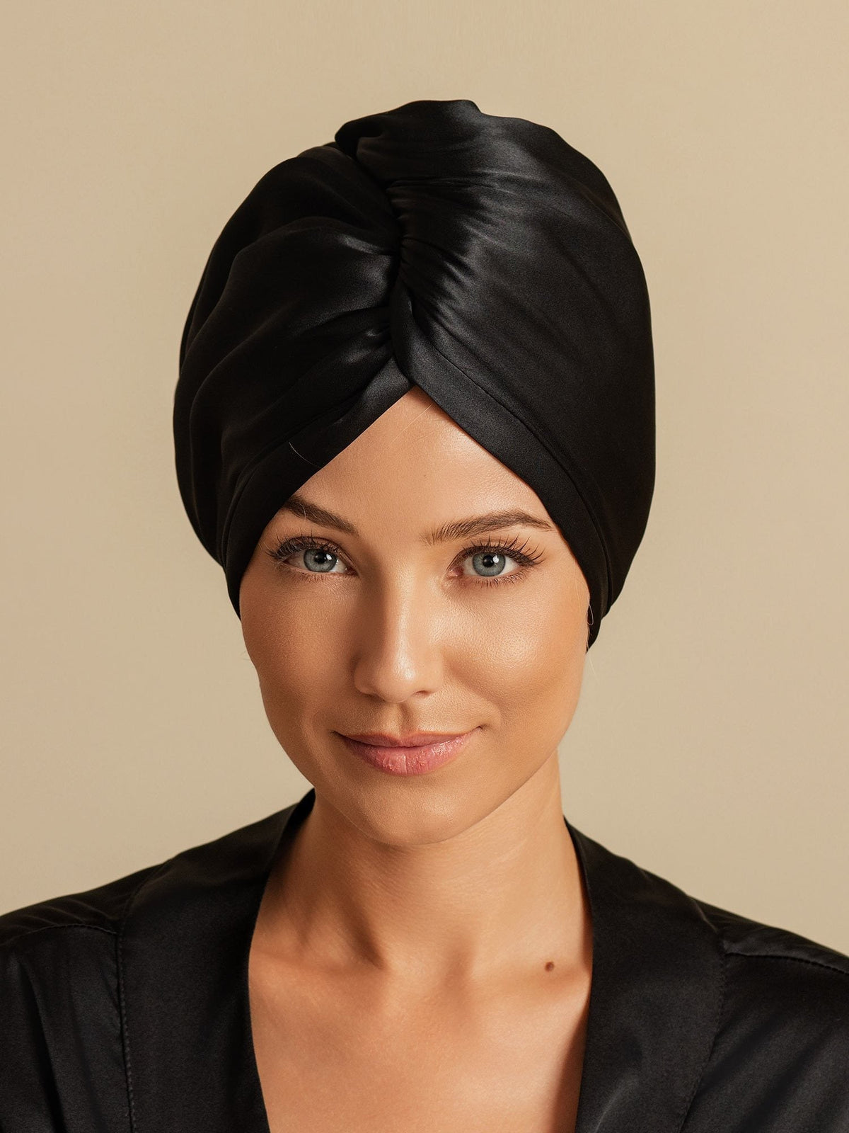 100% Seda de Mora Toalla Turbante Bifásica para el Cabello – Secado Rápido, Anti-Frizz & Suave con el Cabello