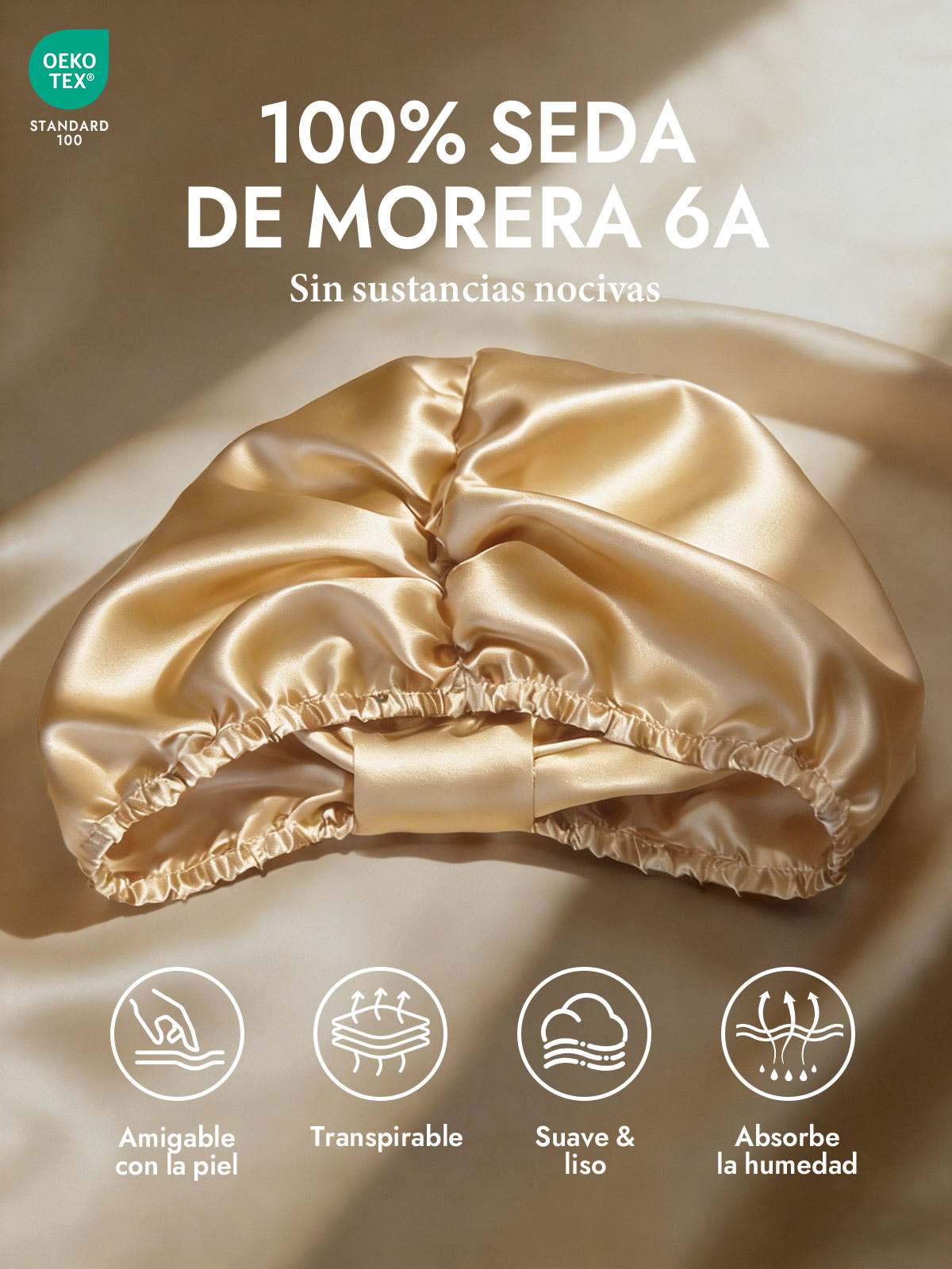 Gorro Turbante de Seda Pura
