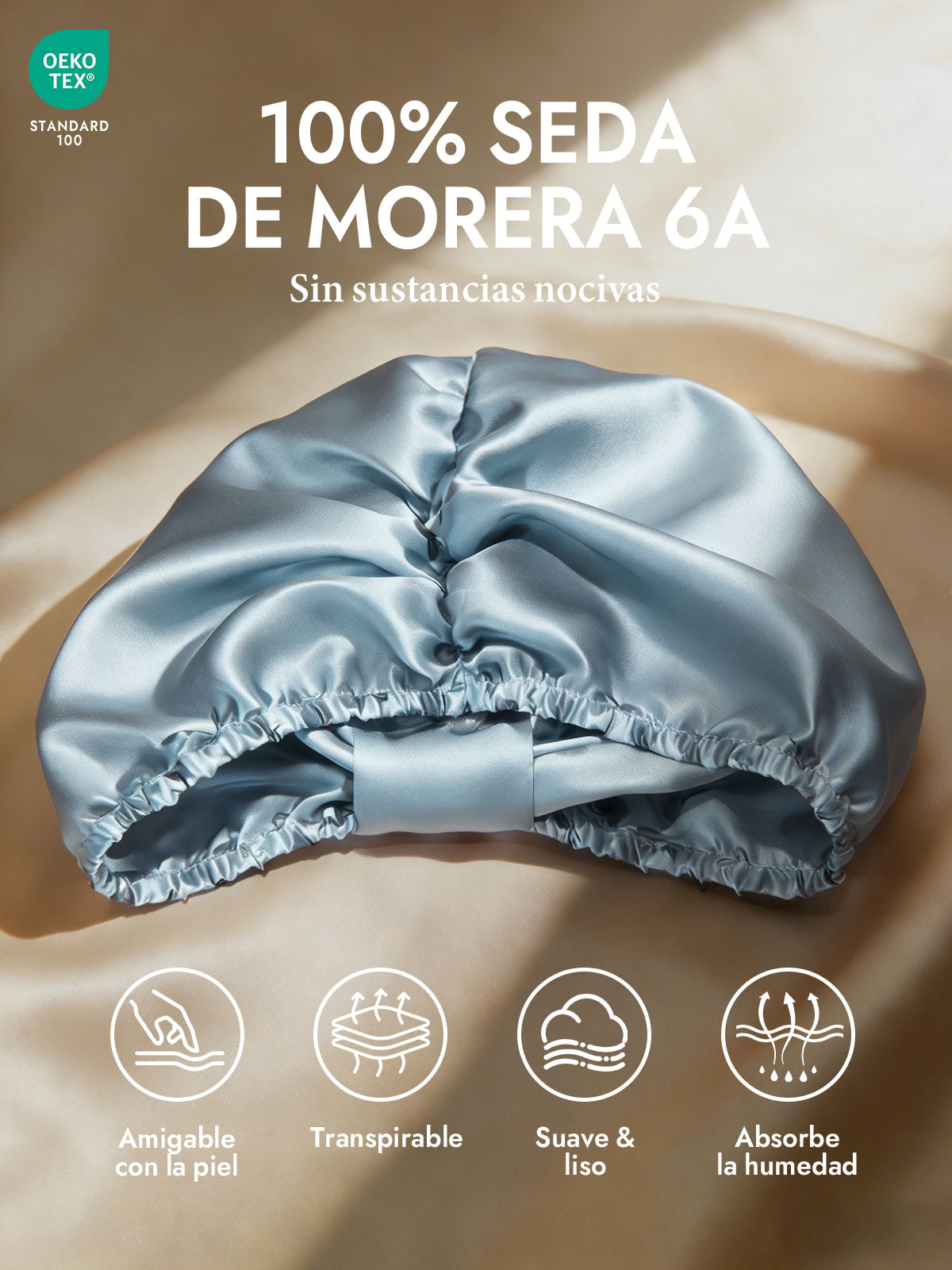 Gorro Turbante de Seda Pura