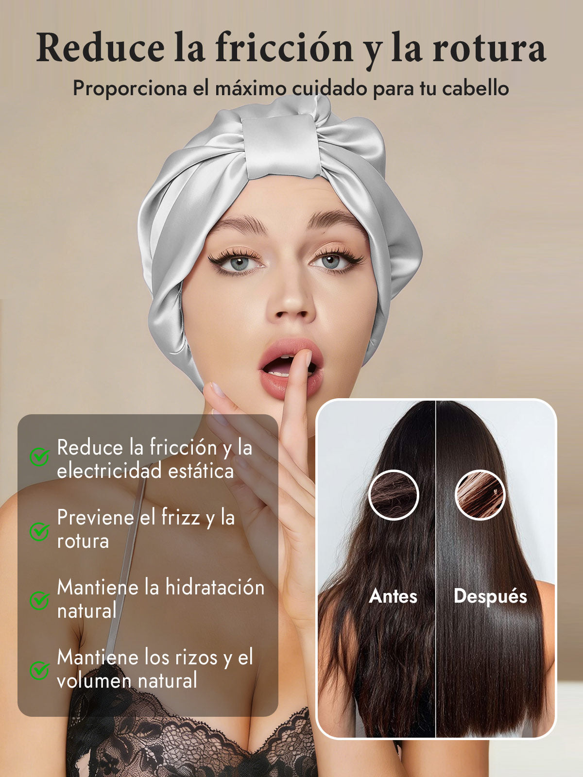 Gorro Turbante de Seda Pura