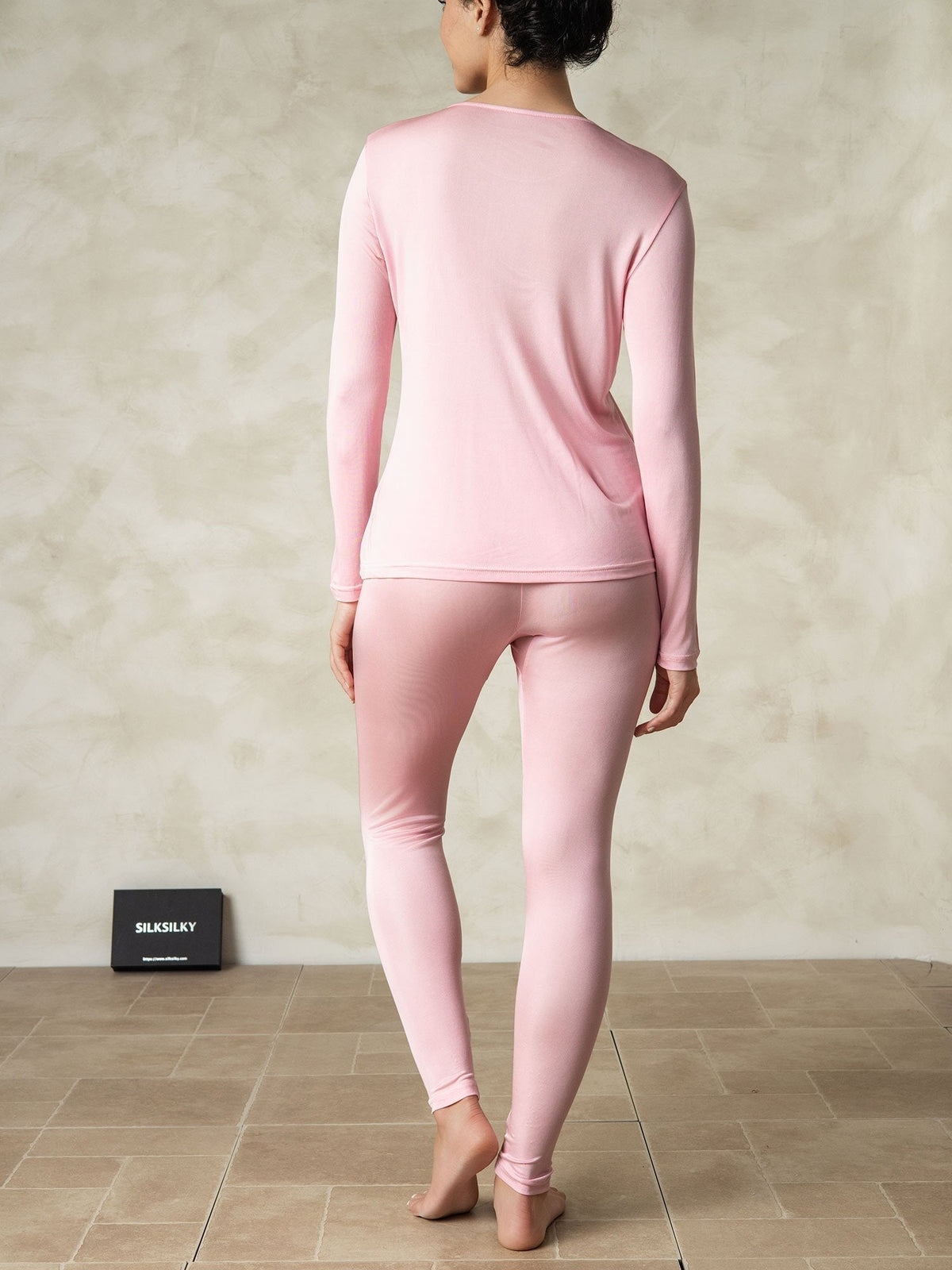 Ropa Interior De Mujer De Manga Larga De Jersey De Seda