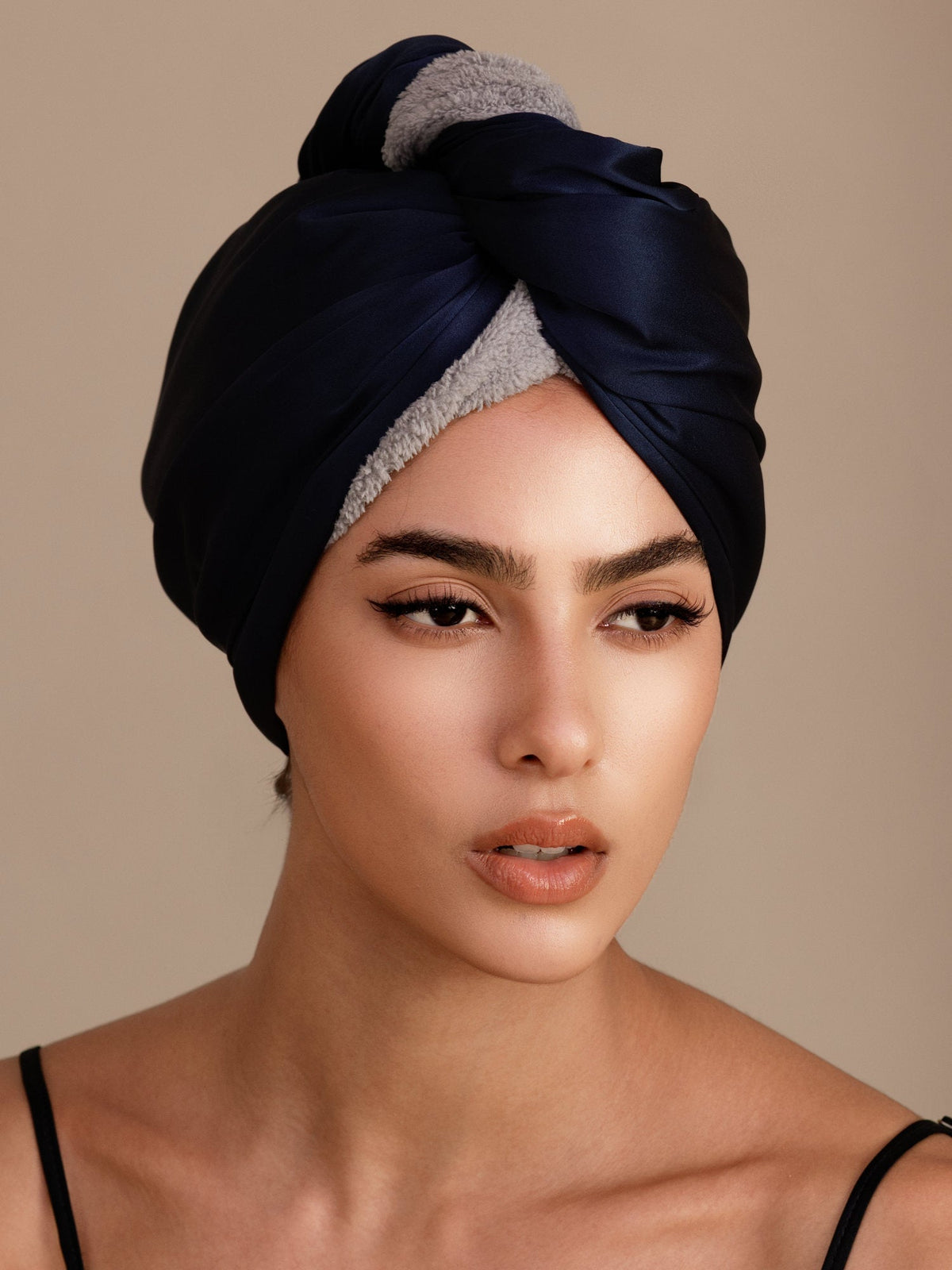 100% Seda de Mora Toalla Turbante Bifásica para el Cabello – Secado Rápido, Anti-Frizz & Suave con el Cabello