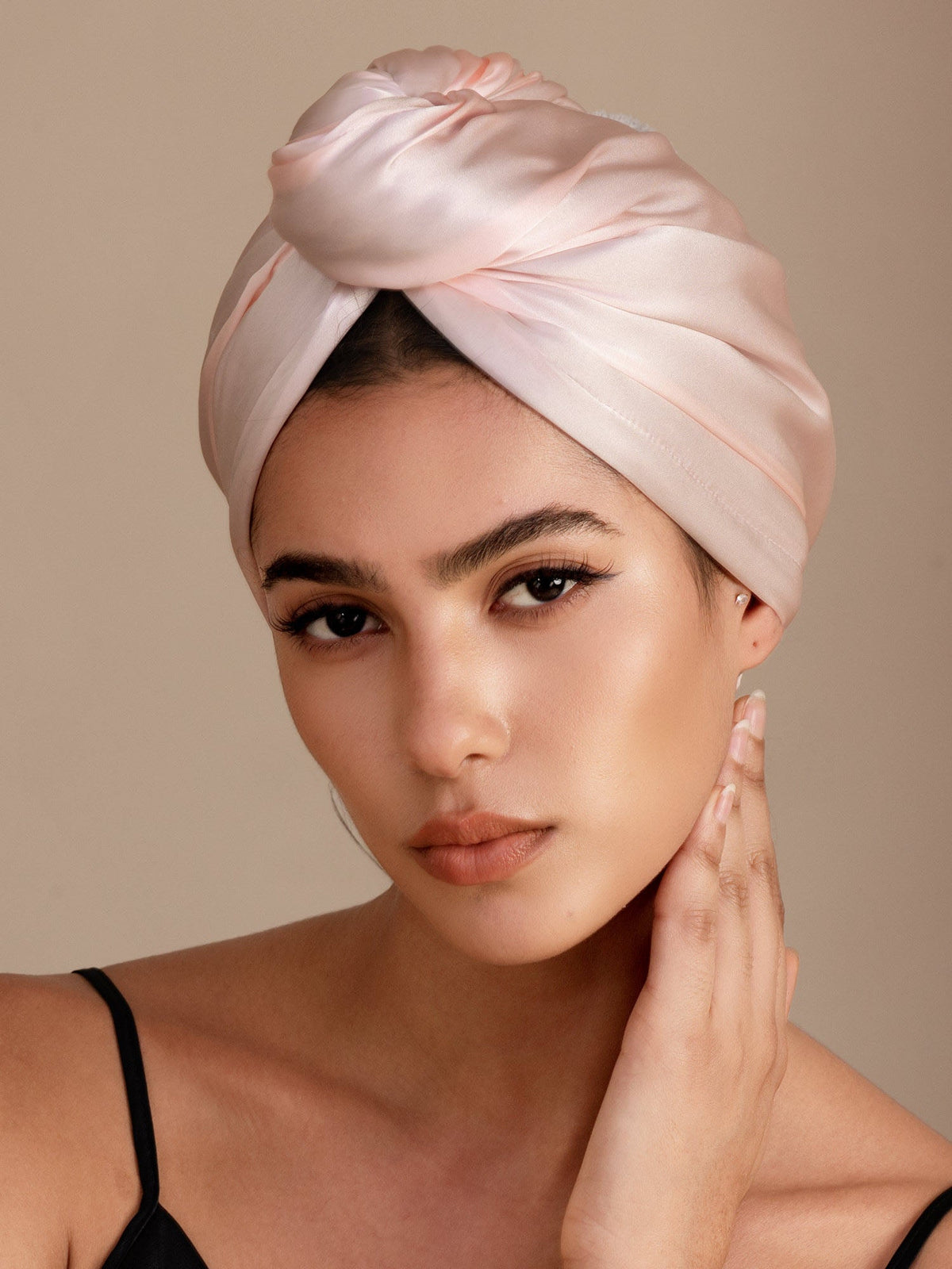 100% Seda de Mora Toalla Turbante Bifásica para el Cabello – Secado Rápido, Anti-Frizz & Suave con el Cabello