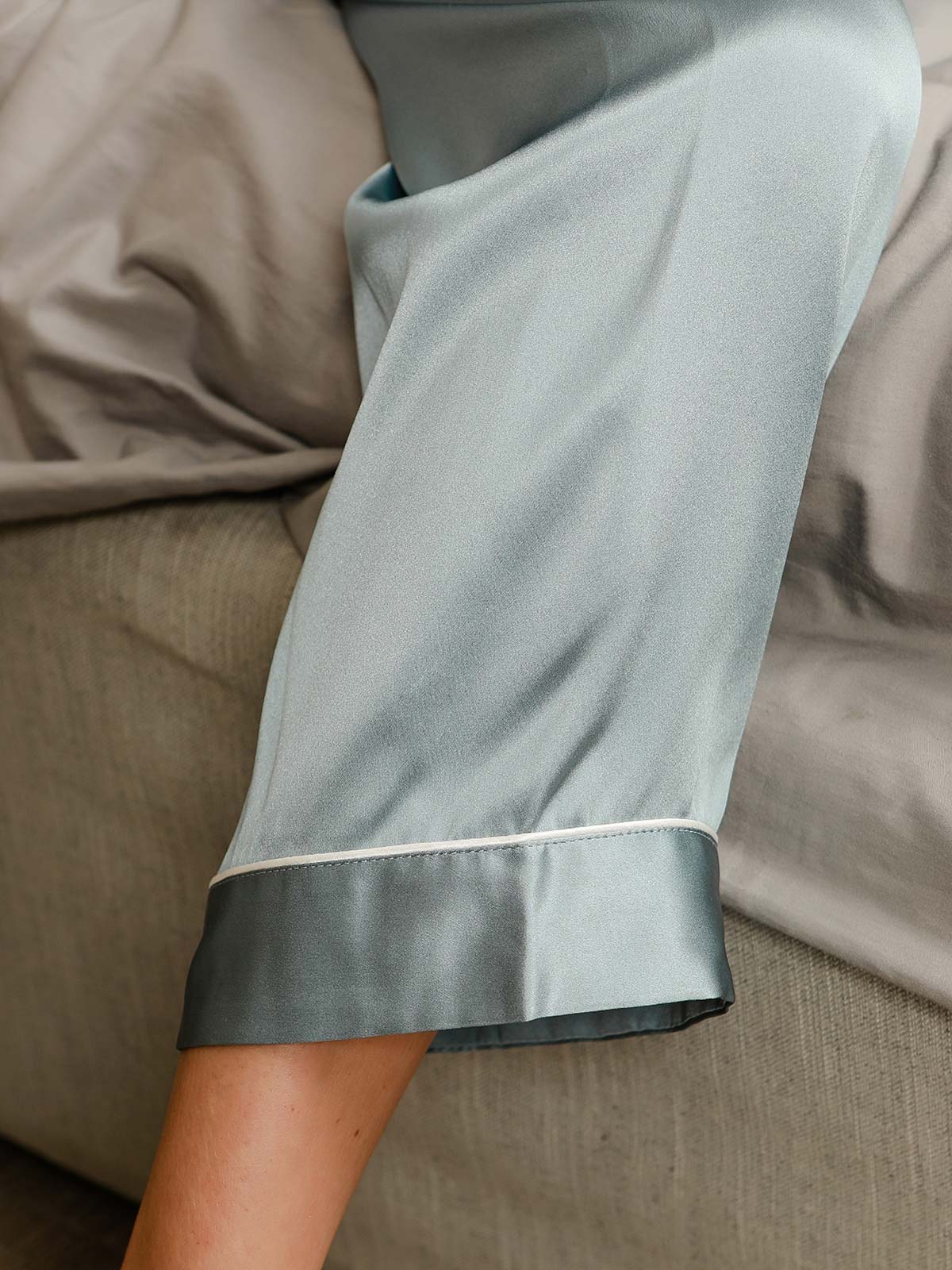Pijama Clásico De Seda 100% De Morera Para Mujer