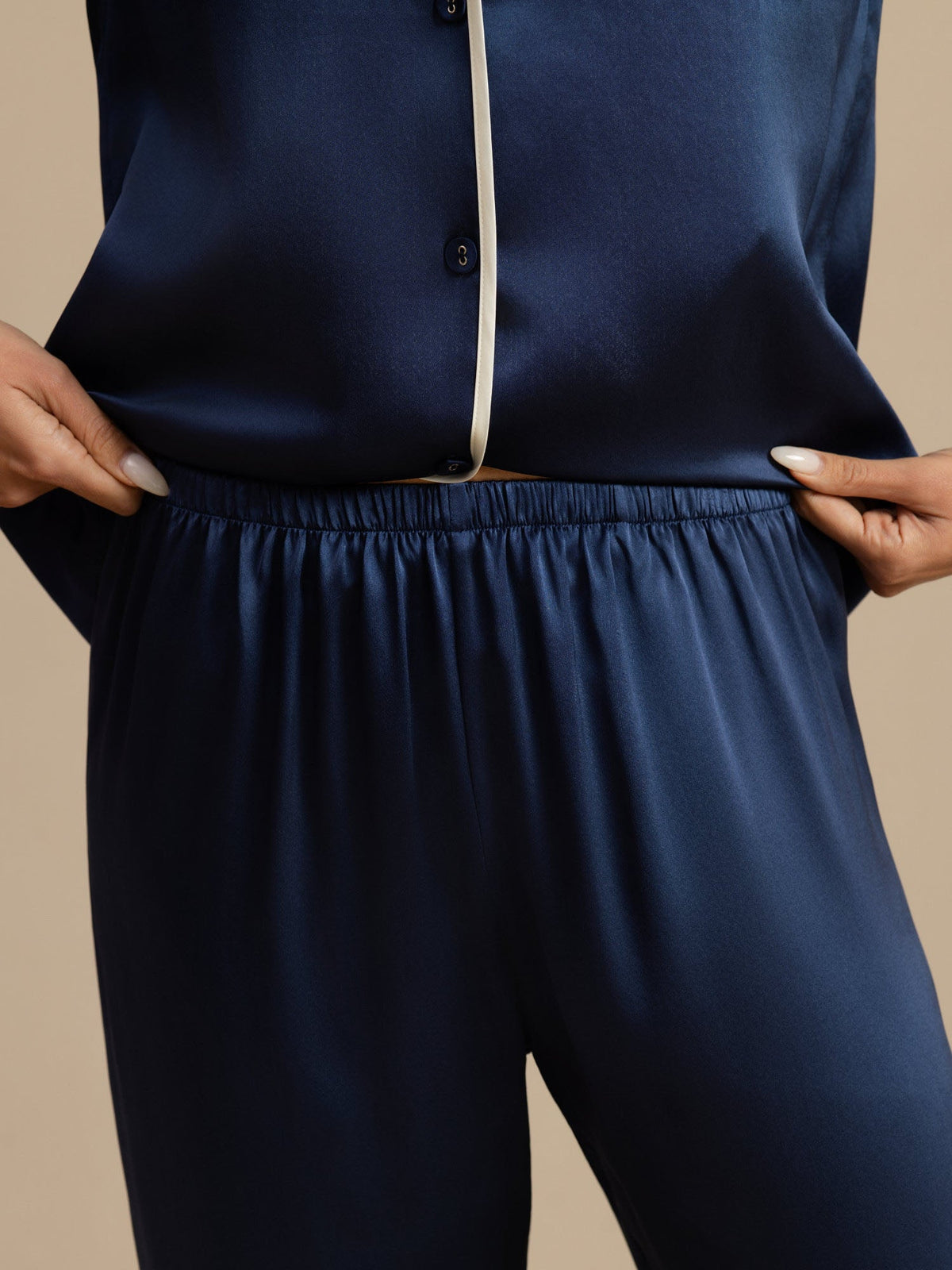 Conjunto de Pijama Clásico de Seda de Morera 100%
