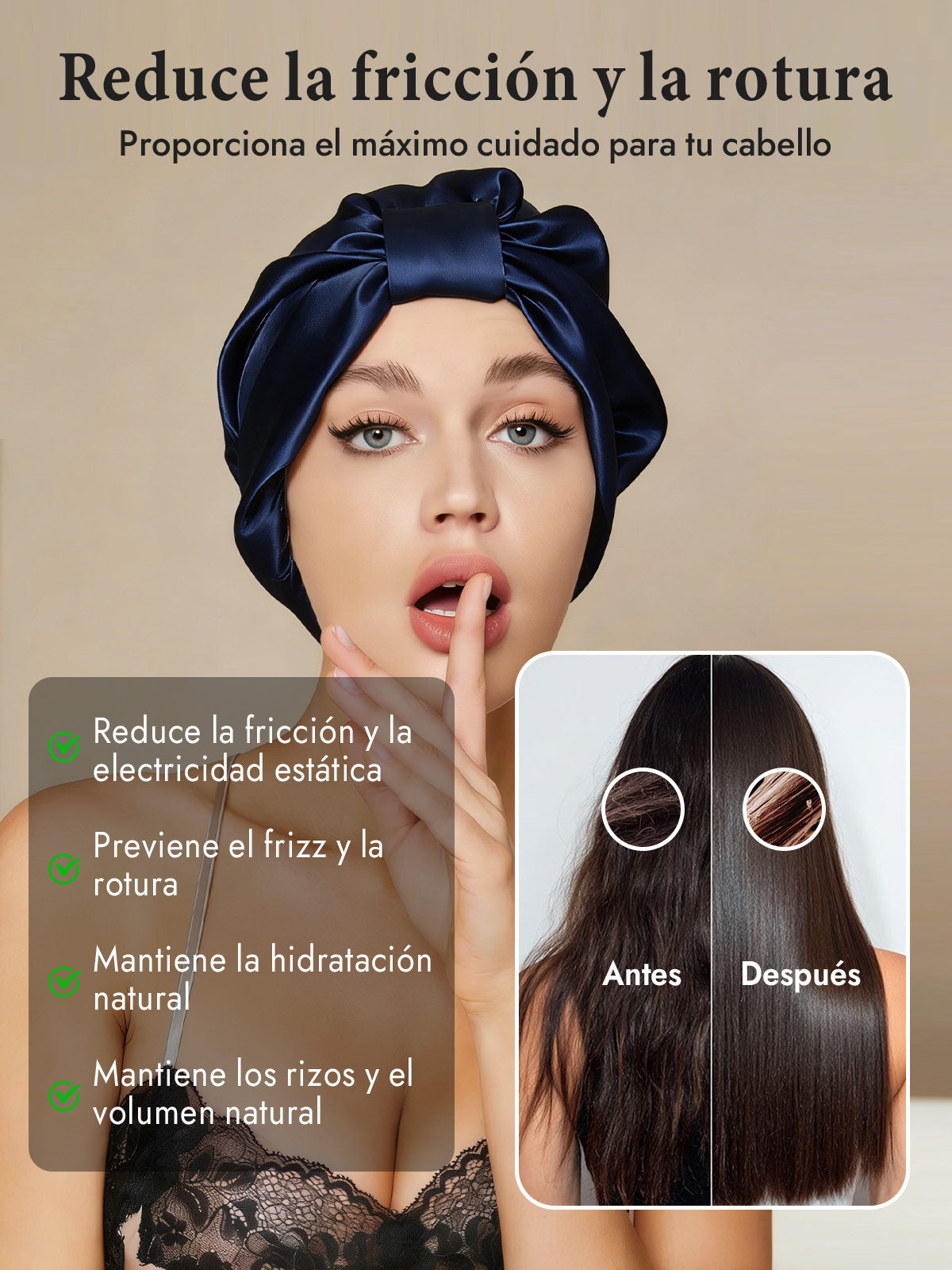 Gorro Turbante de Seda Pura