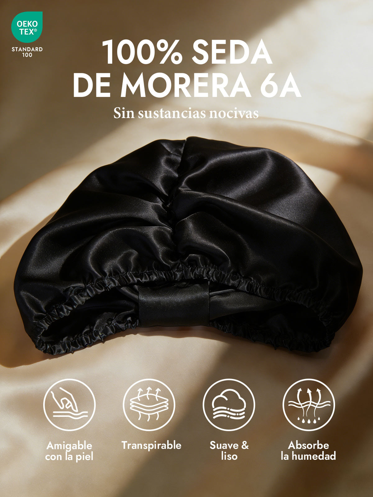 Gorro Turbante de Seda Pura
