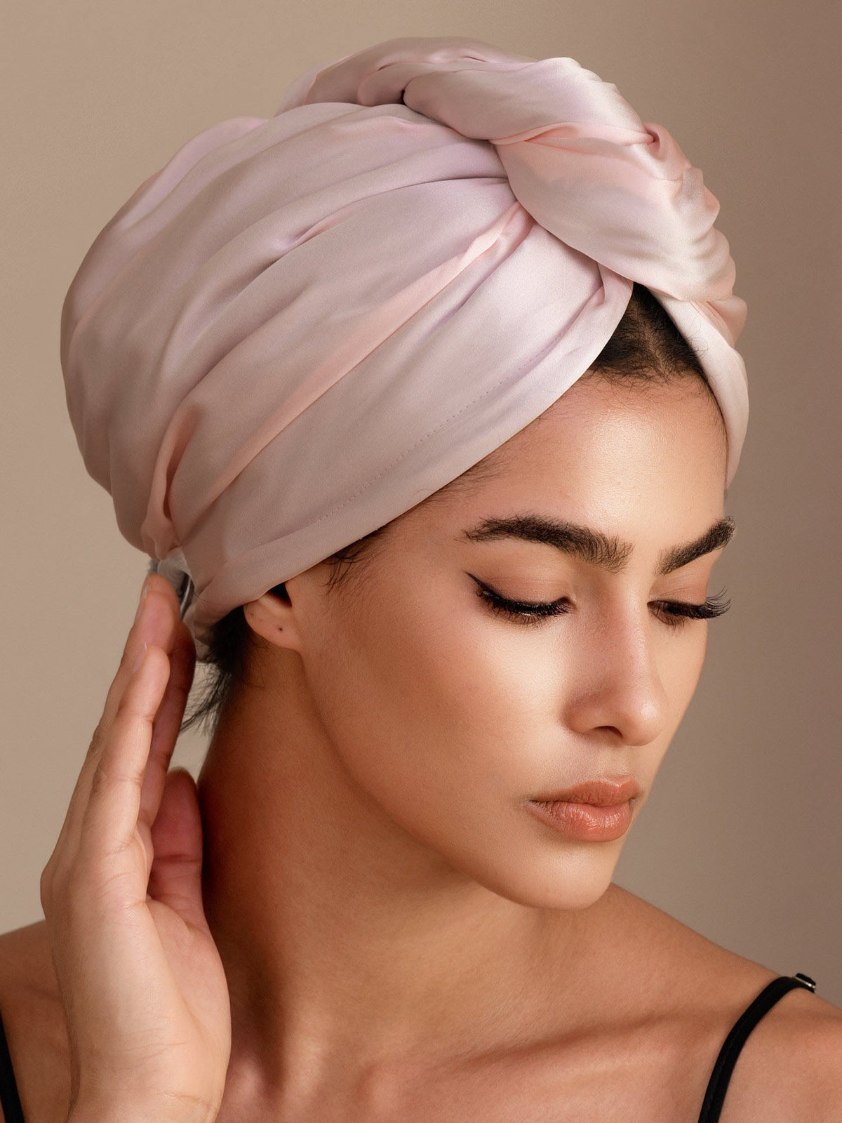 100% Seda de Mora Toalla Turbante Bifásica para el Cabello – Secado Rápido, Anti-Frizz & Suave con el Cabello