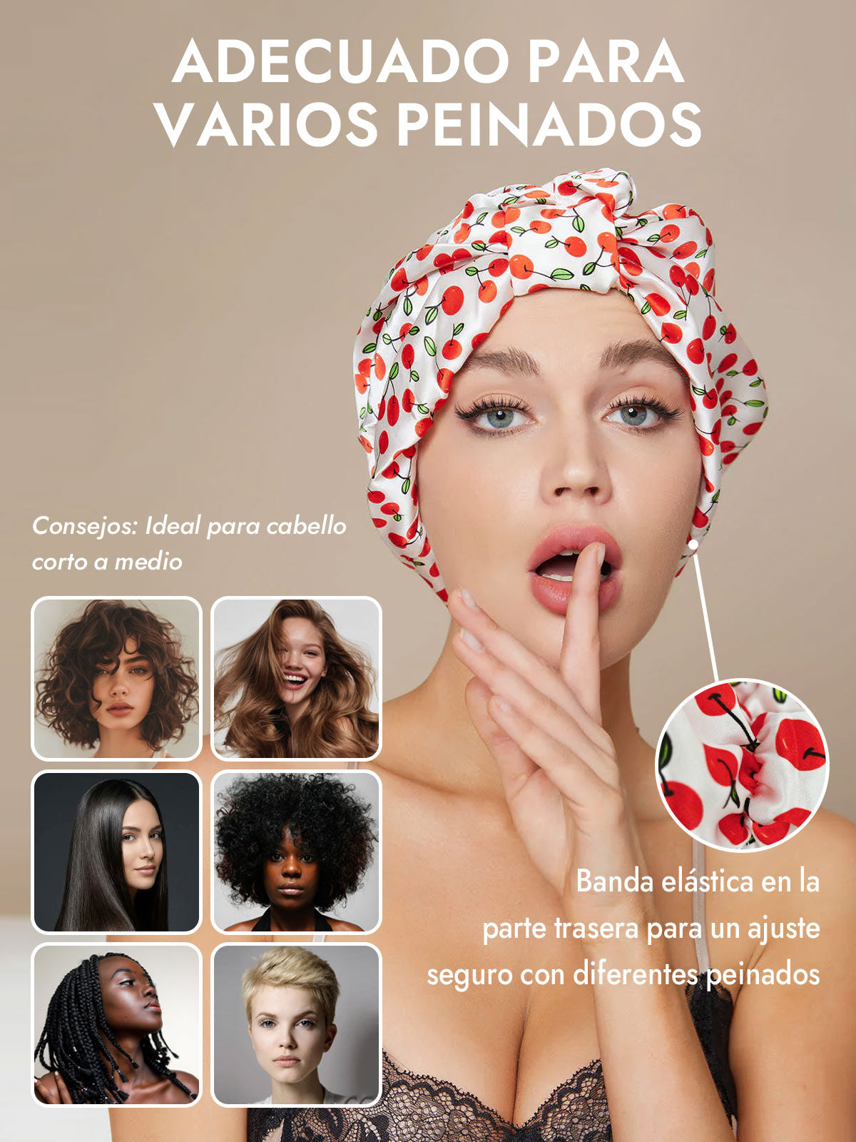 Gorro Turbante de Seda Pura