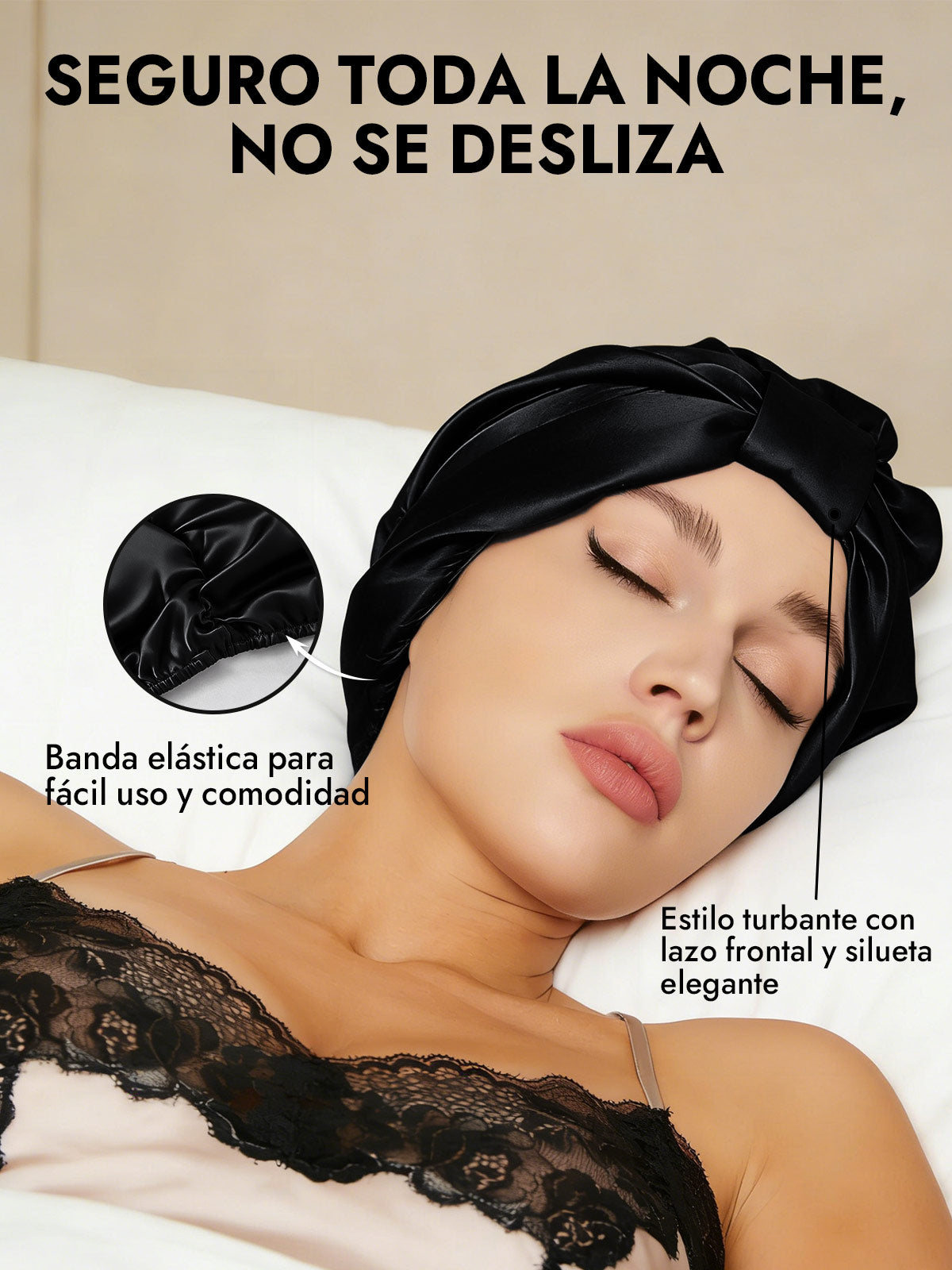 Gorro Turbante de Seda Pura