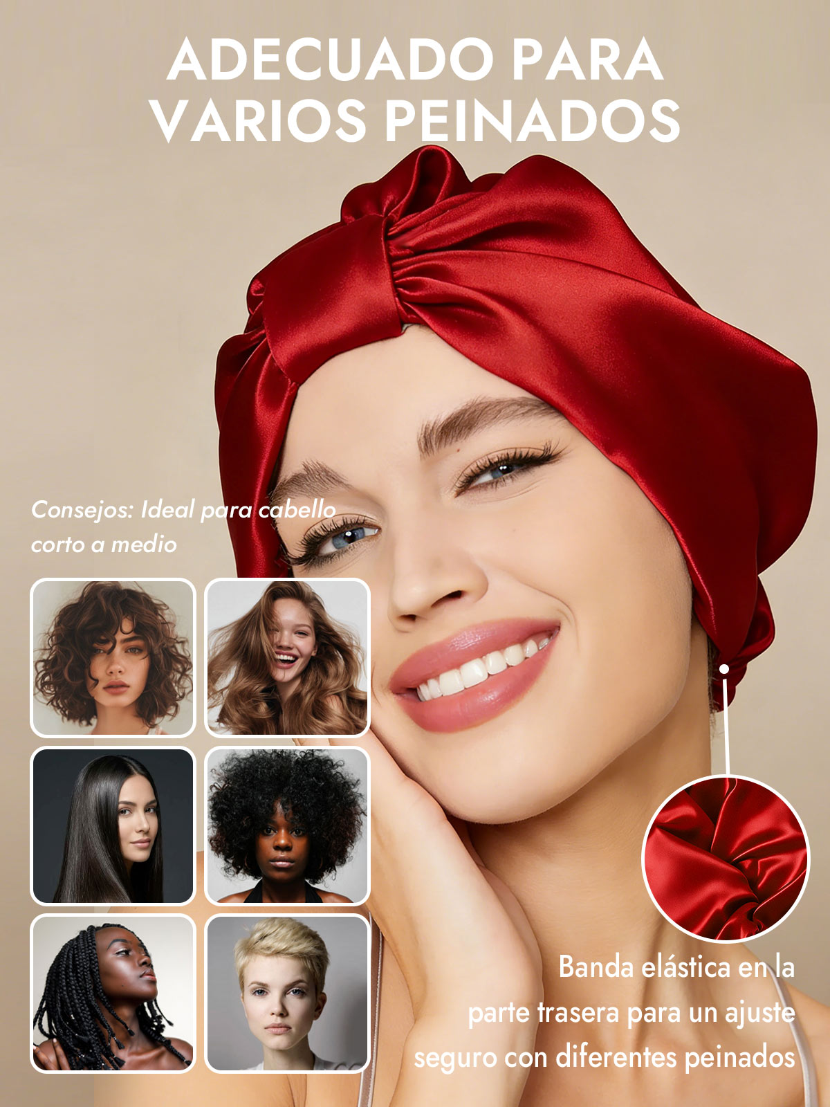 Gorro Turbante de Seda Pura