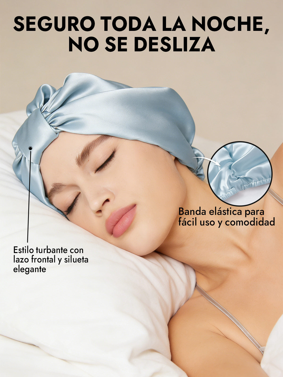 Gorro Turbante de Seda Pura