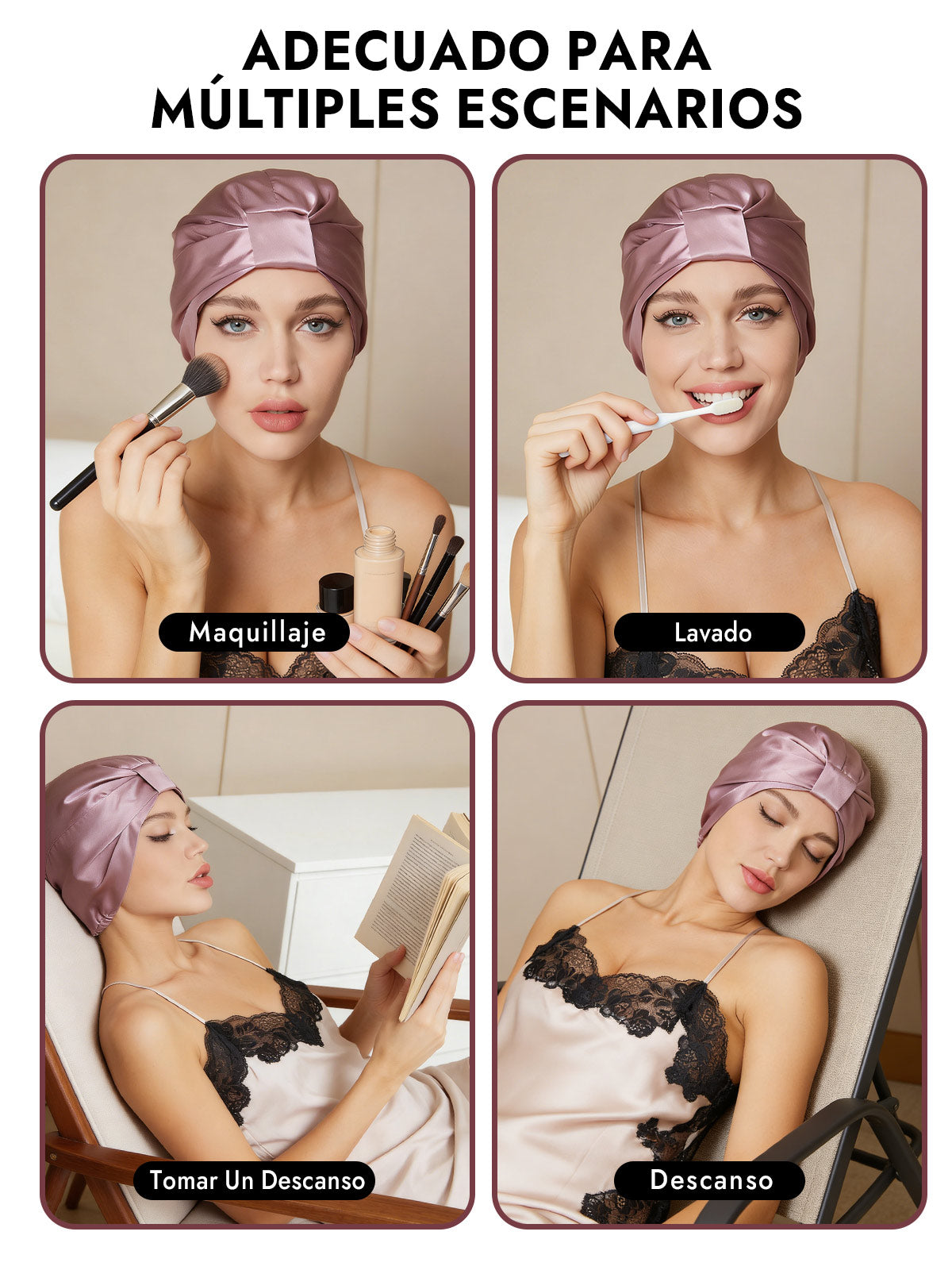 Gorro Turbante de Seda Pura