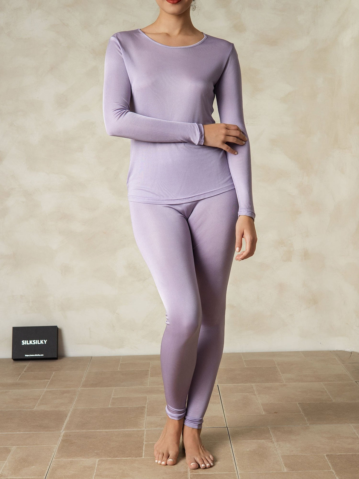 Ropa Interior De Mujer De Manga Larga De Jersey De Seda