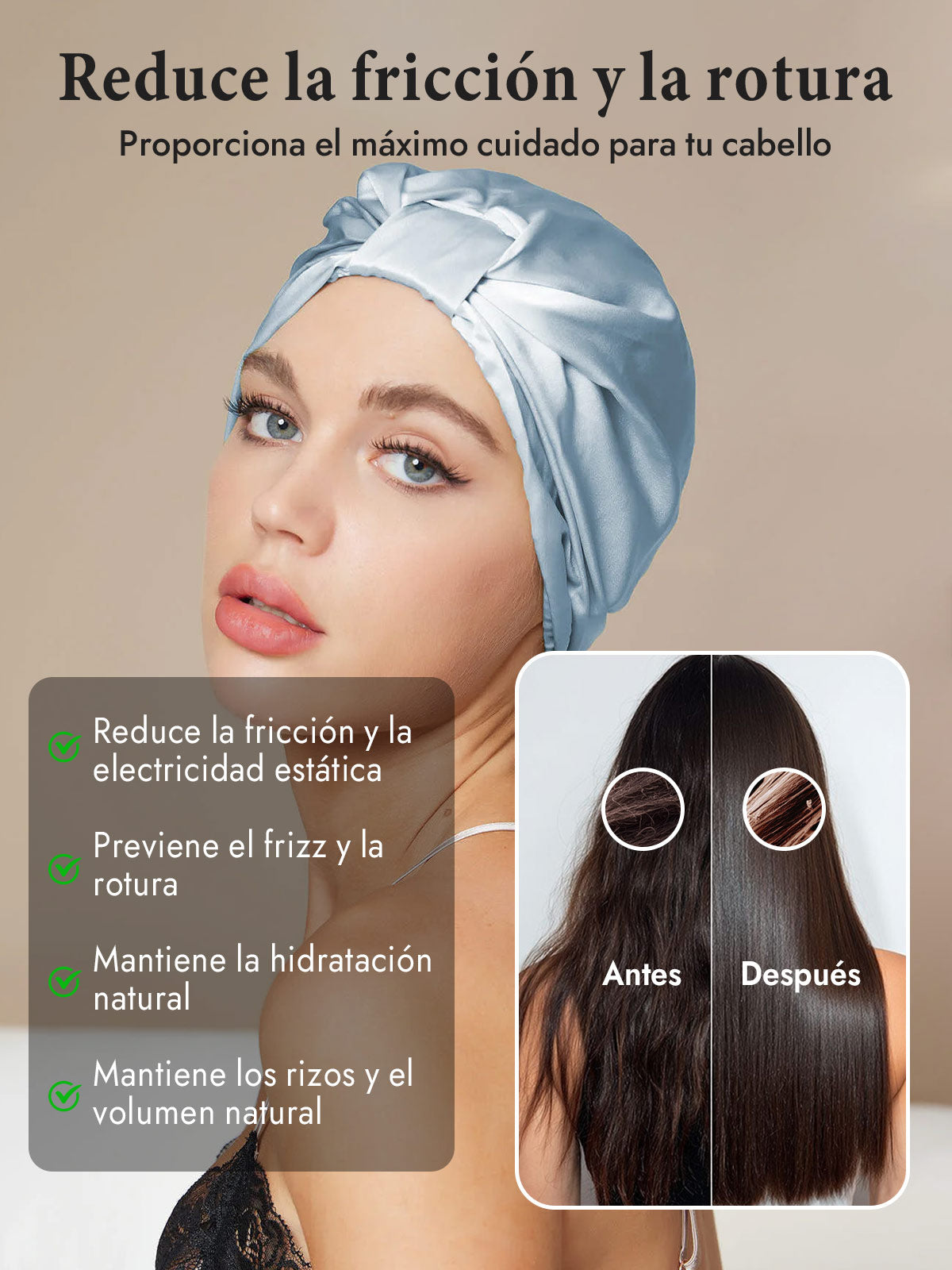 Gorro Turbante de Seda Pura
