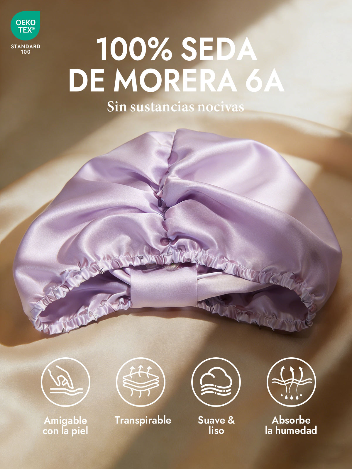 Gorro Turbante de Seda Pura