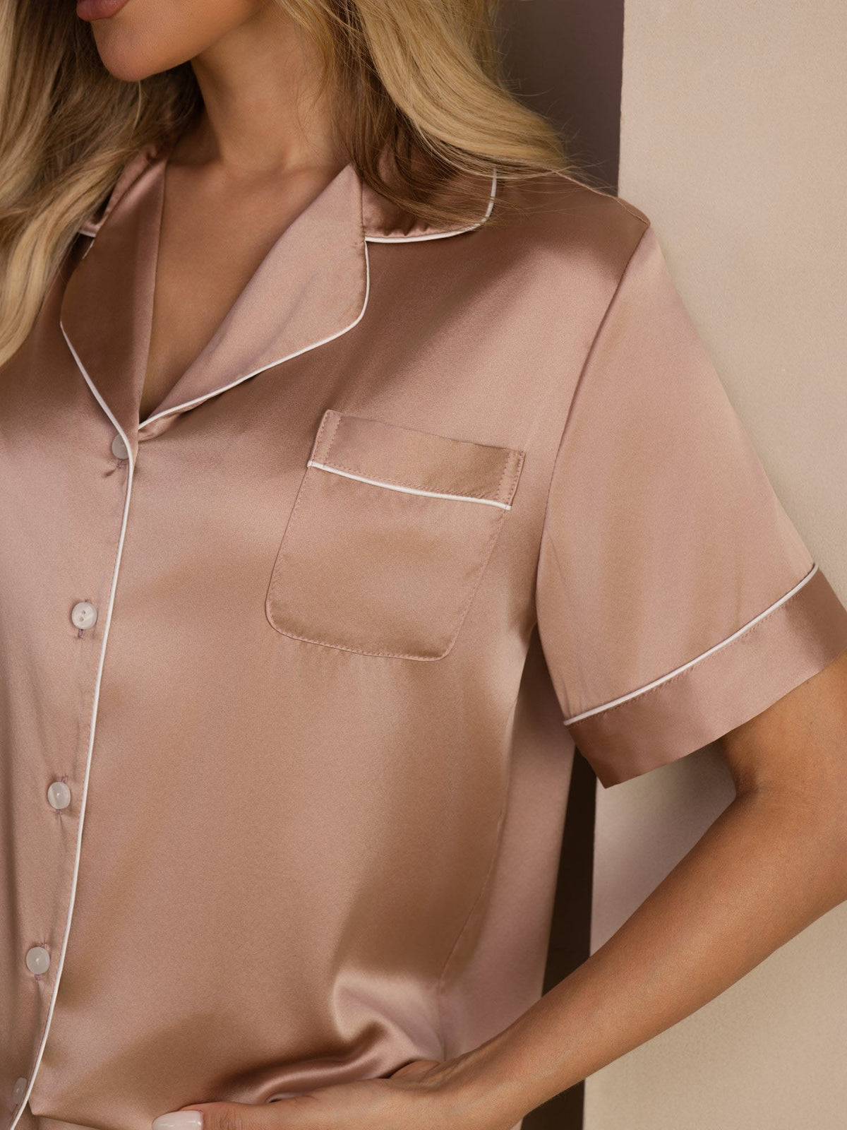 Conjunto Pijama Corto Seda Pura 2 Piezas