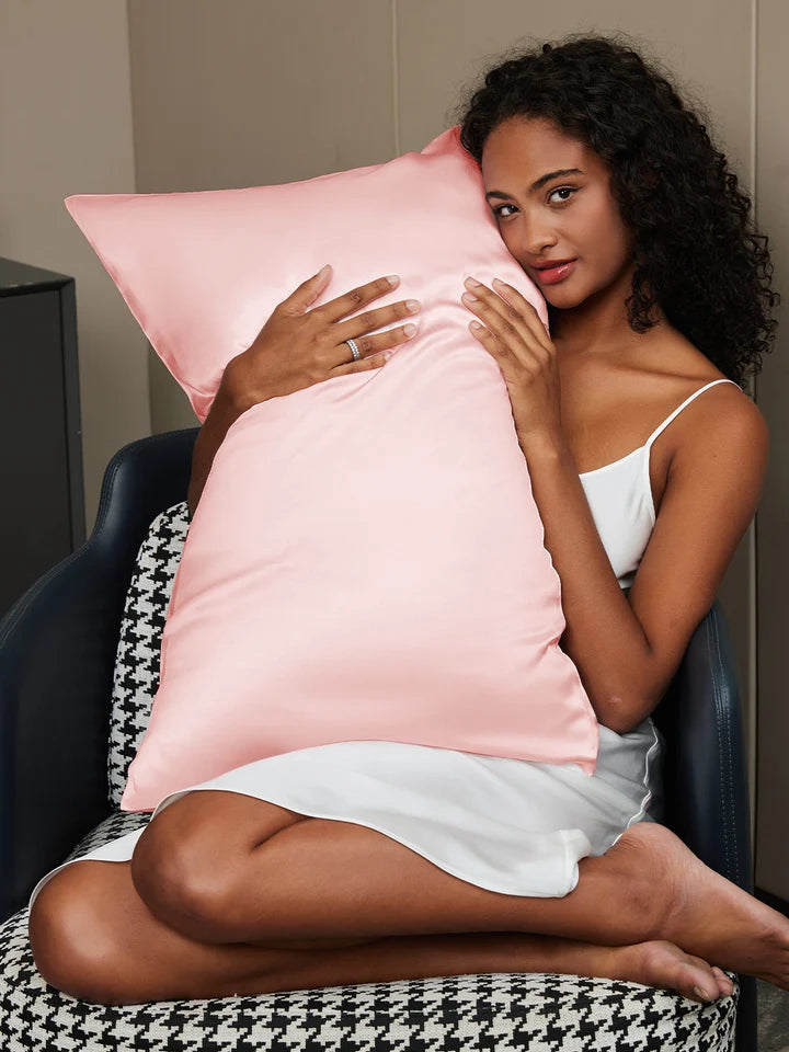 Aurora Cruz" 19Momme 100% Funda Almohada de Seda- Cierre Sobre