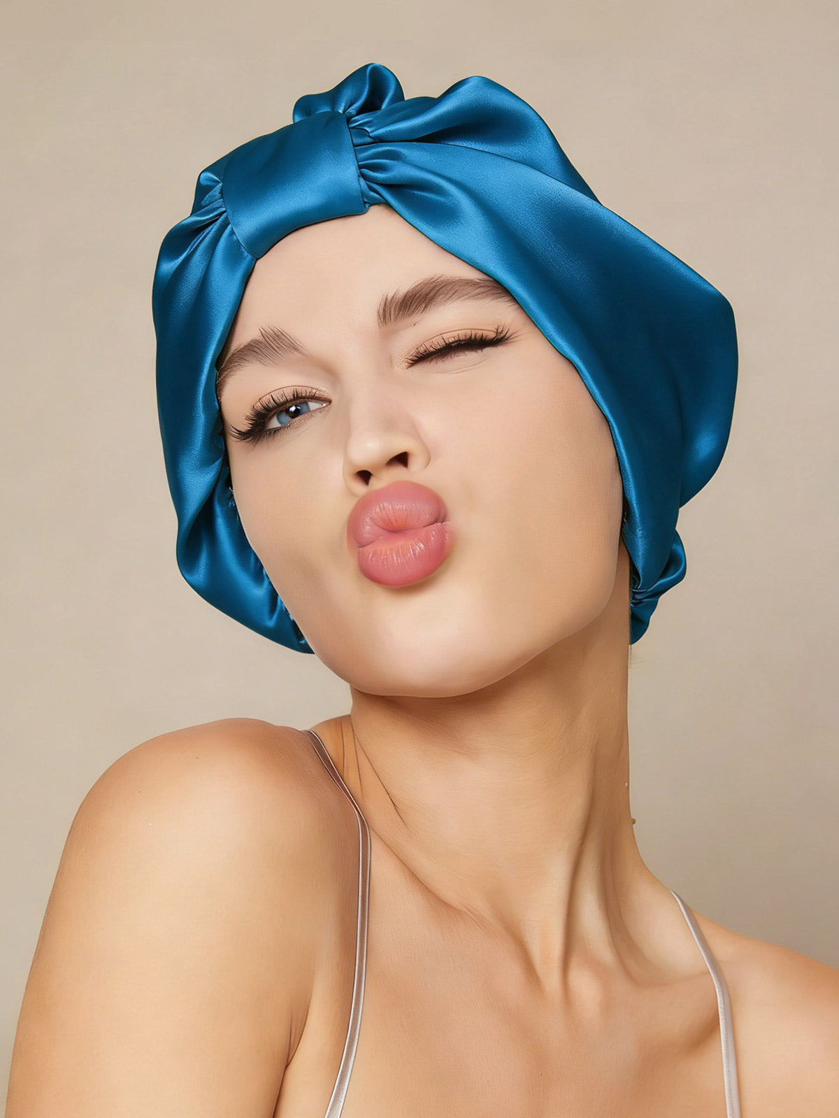 Gorro Turbante de Seda Pura