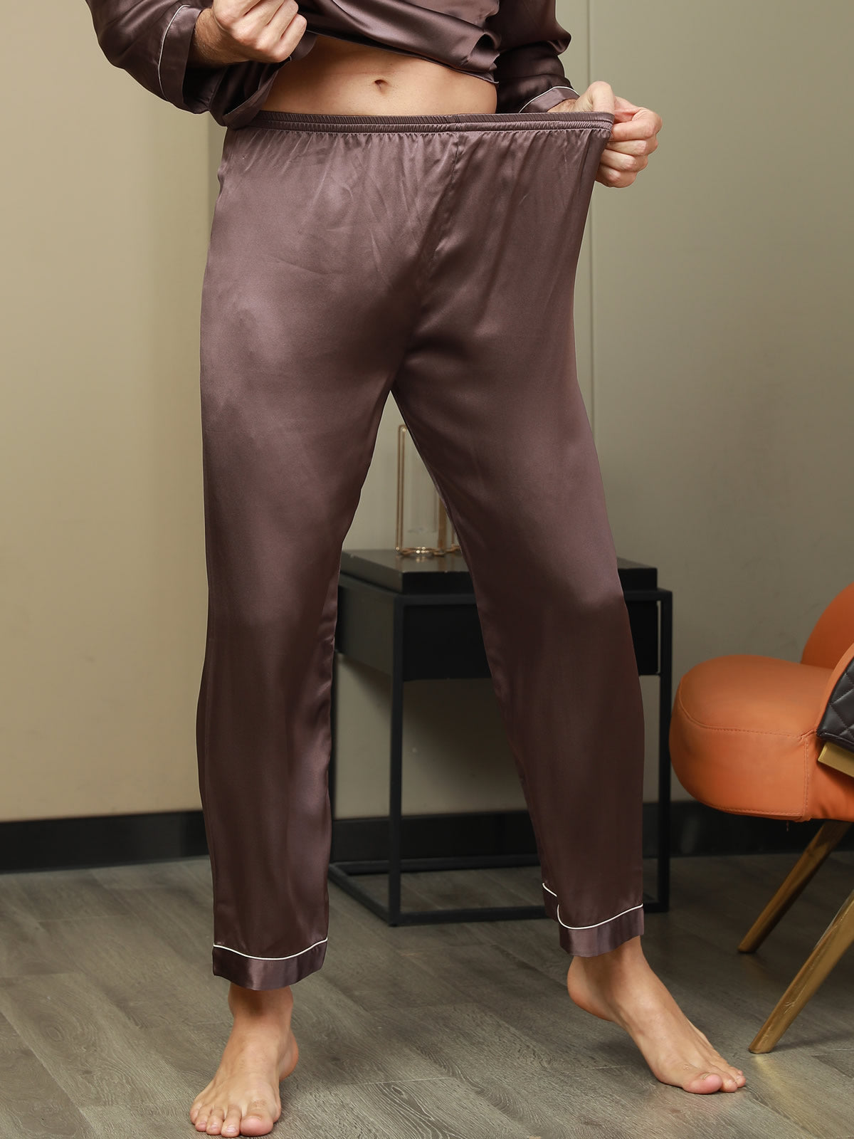Seda Pura Casual Dormir Pantalones