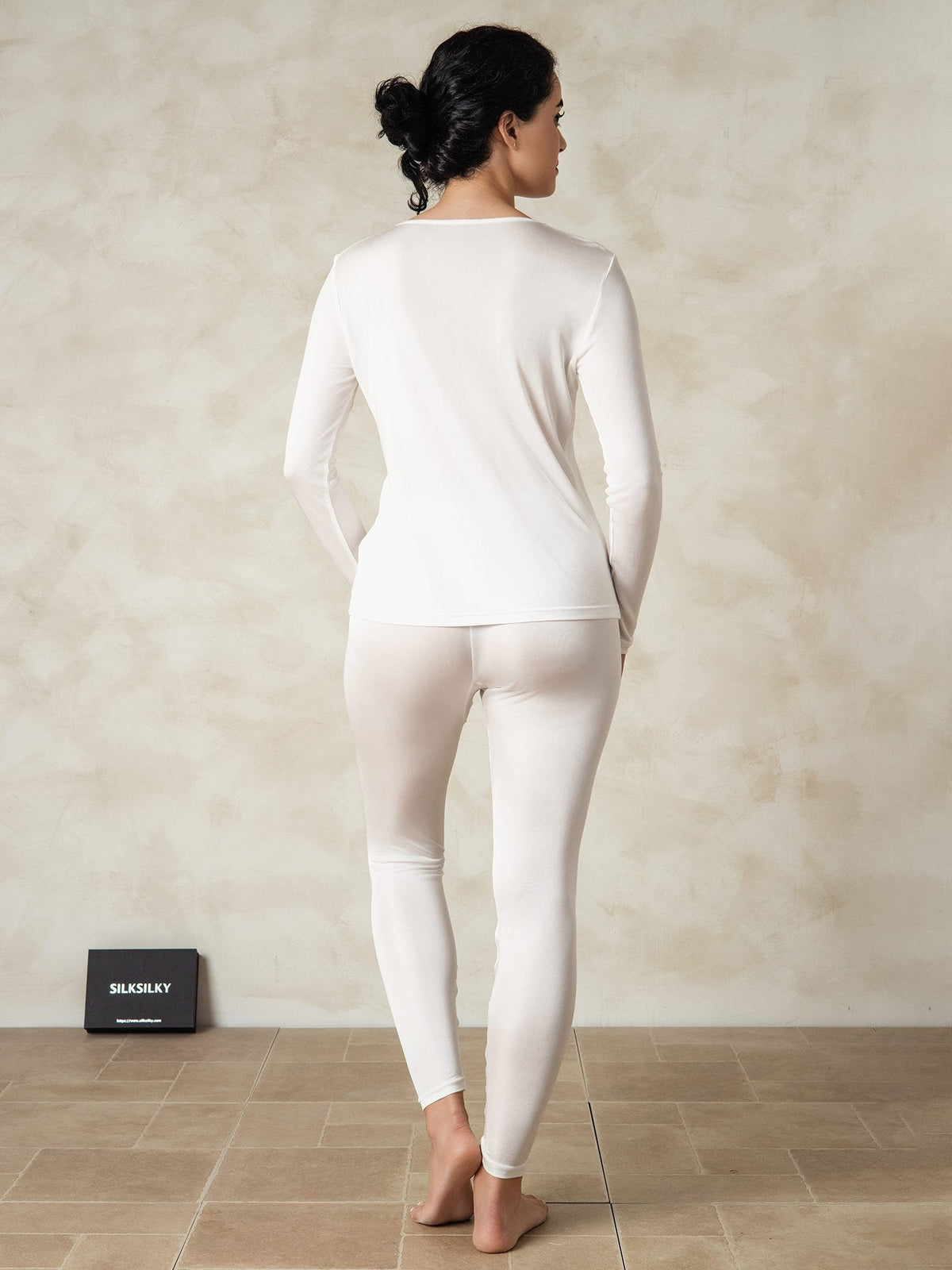 Ropa Interior De Mujer De Manga Larga De Jersey De Seda