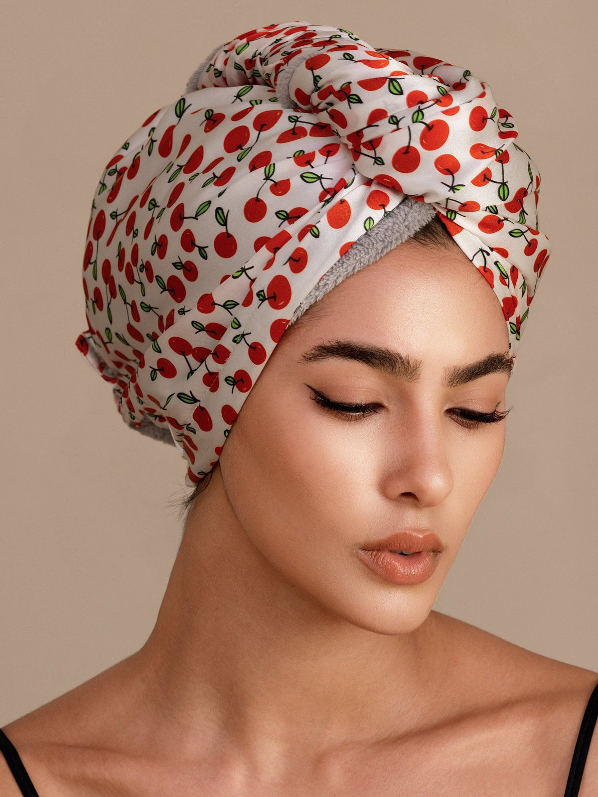 100% Seda de Mora Toalla Turbante Bifásica para el Cabello – Secado Rápido, Anti-Frizz & Suave con el Cabello