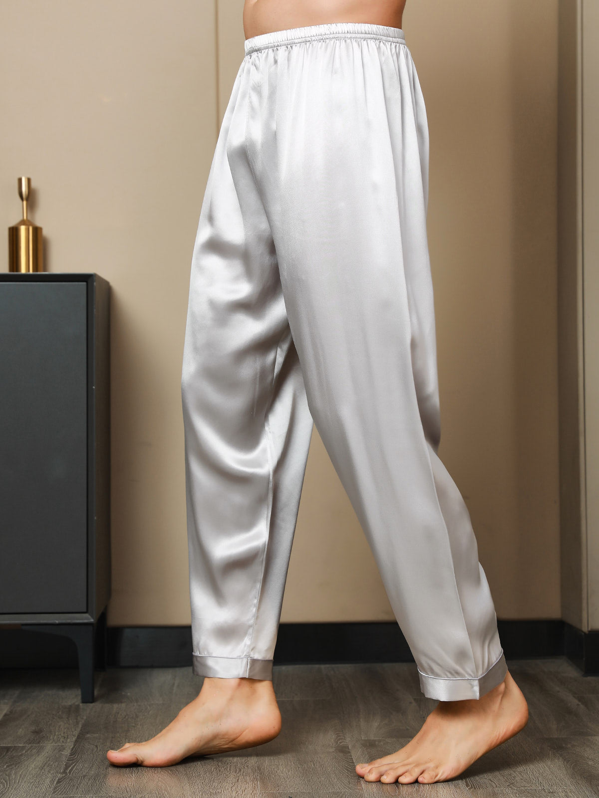 Seda Pura Casual Dormir Pantalones
