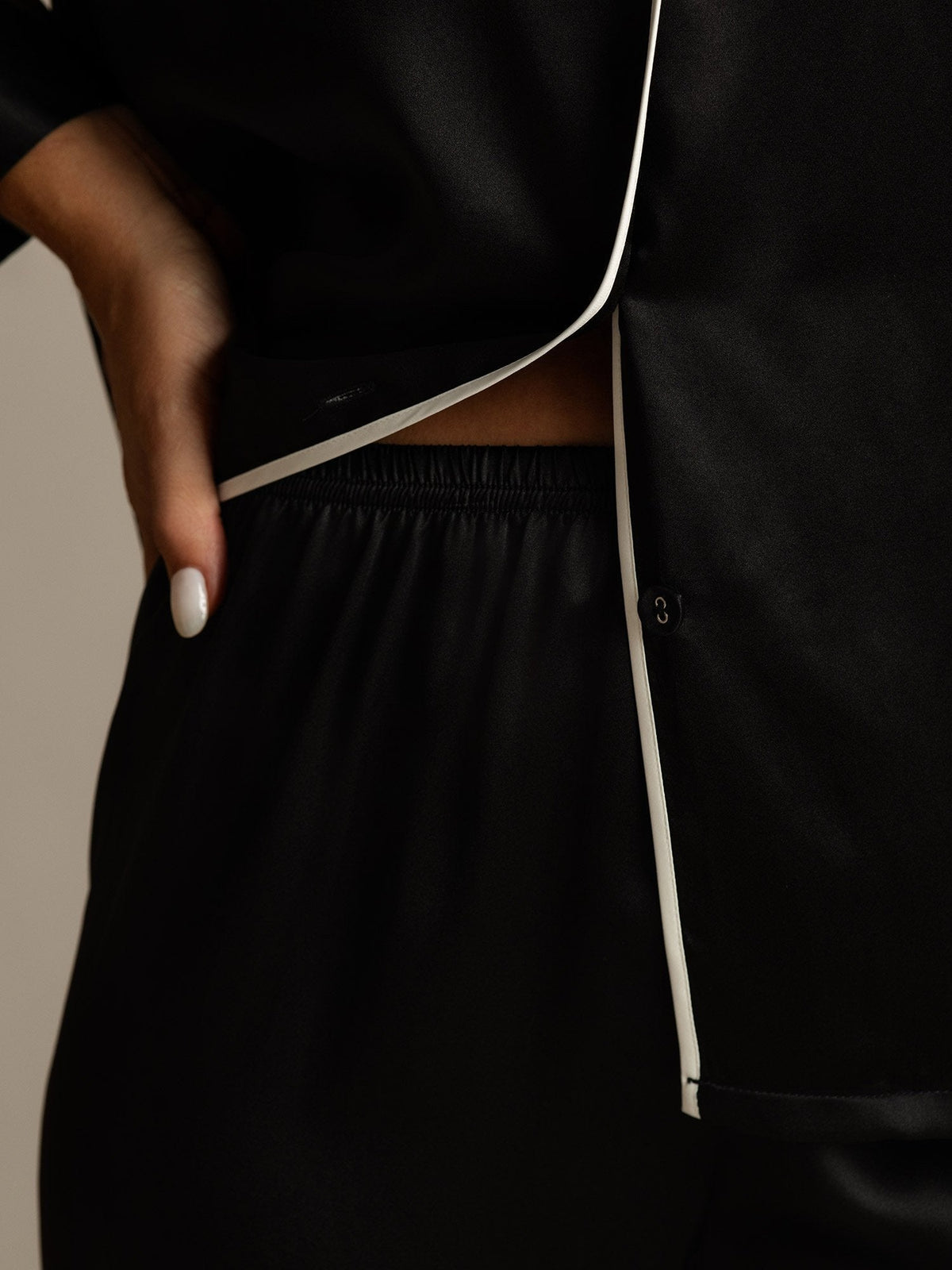 Conjunto de Pijama Clásico de Seda de Morera 100%