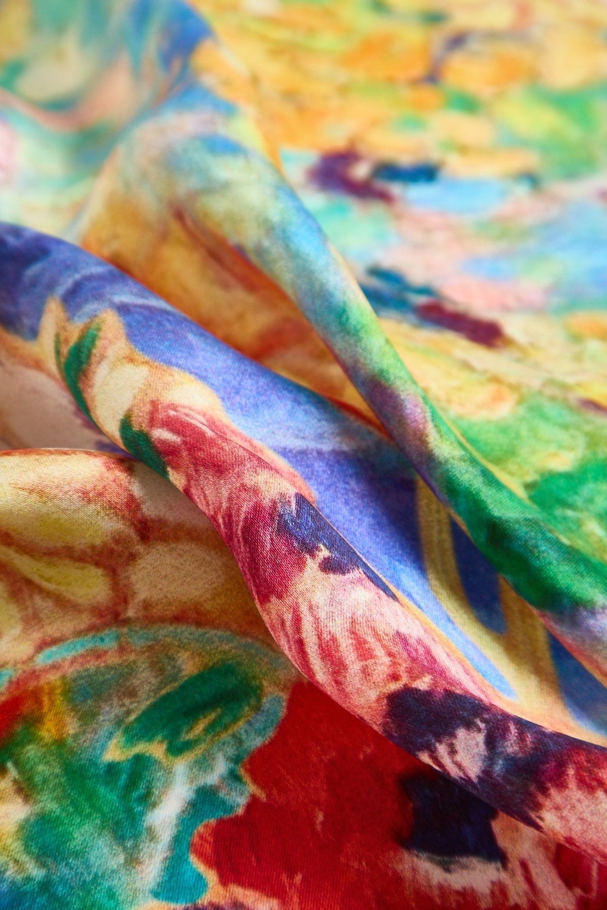 Pure Silk Pintura al Óleo Pañuelo Cuadrado - Tamaño 53x53cm