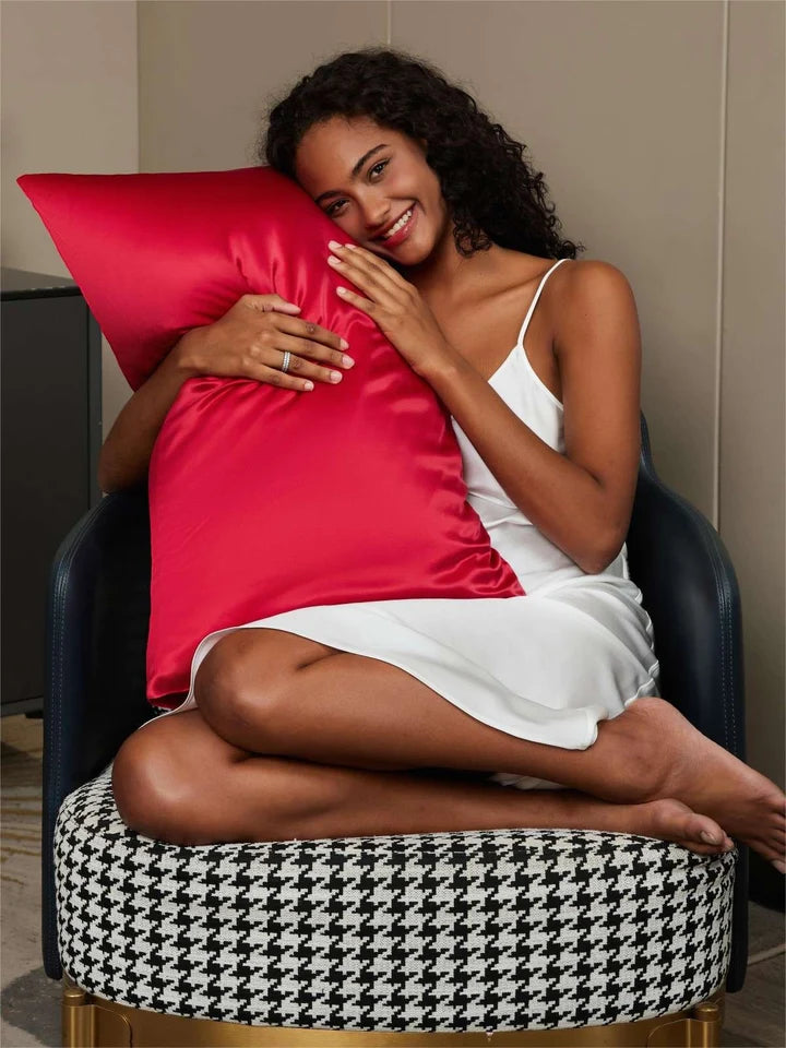 Aurora Cruz" 19Momme 100% Funda Almohada de Seda- Cierre Sobre